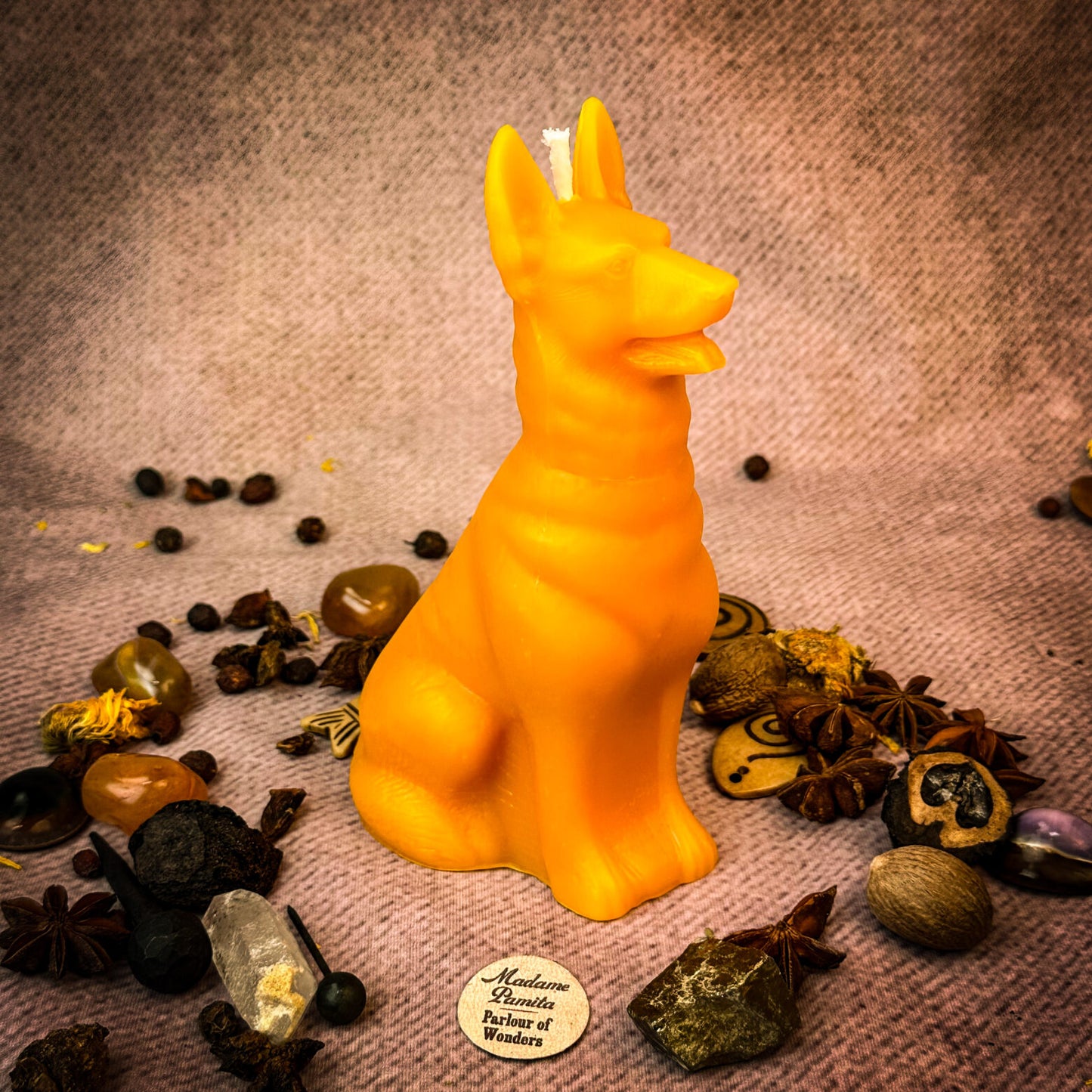 Beeswax Faithful Dog Candle