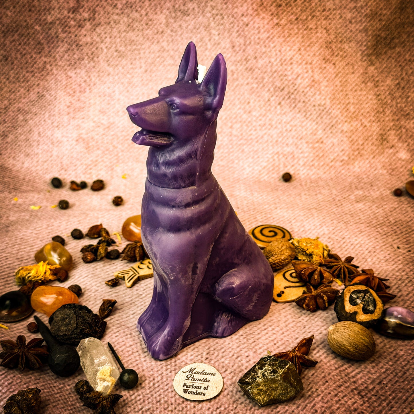 Beeswax Faithful Dog Candle