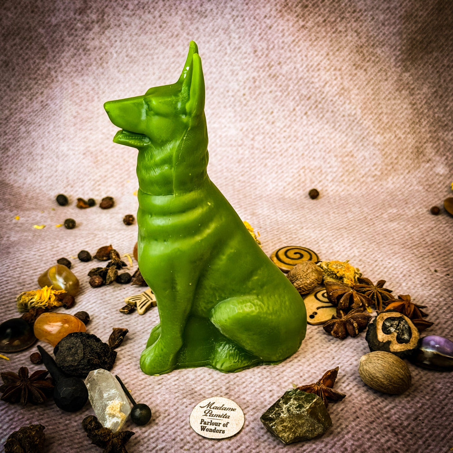 Beeswax Faithful Dog Candle