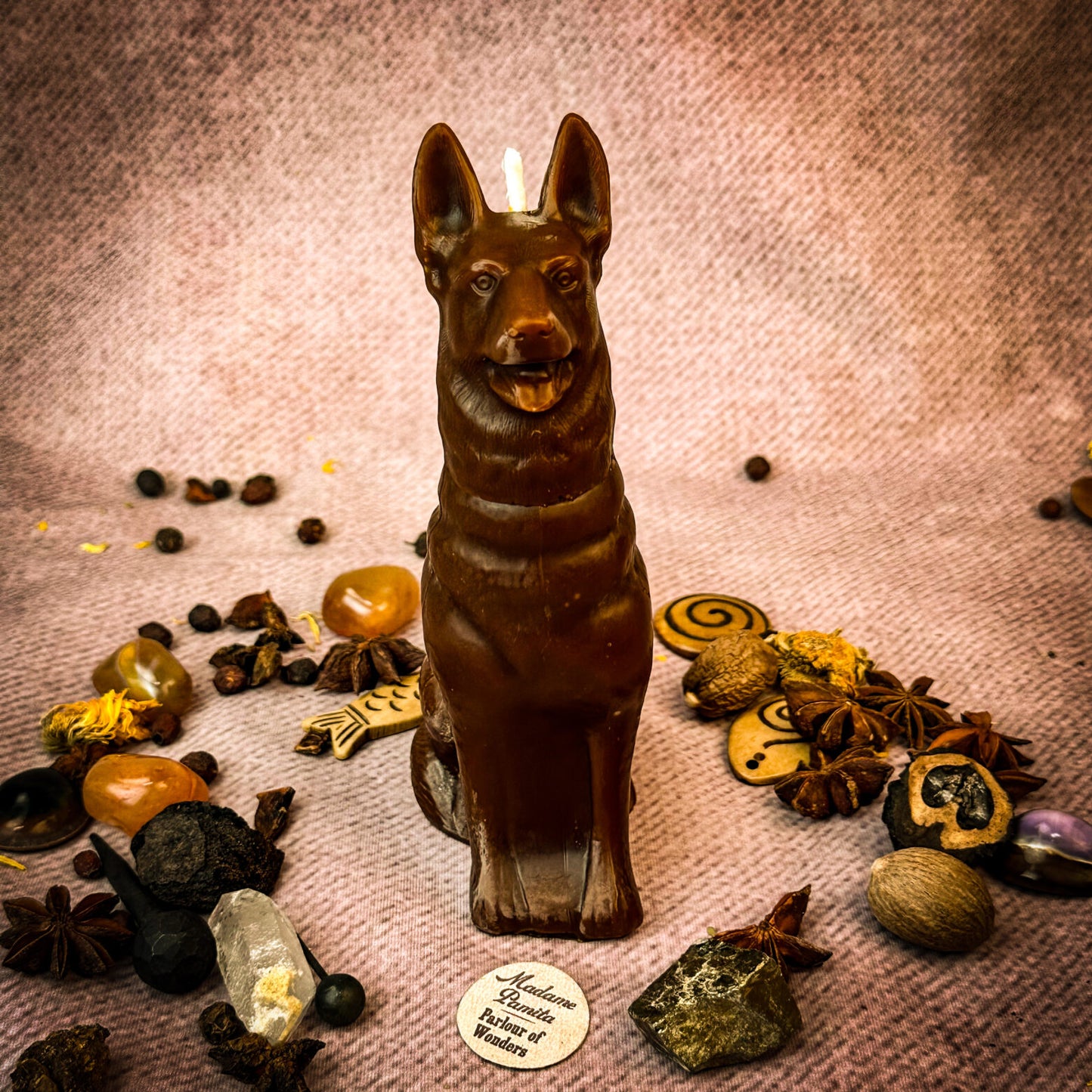 Beeswax Faithful Dog Candle