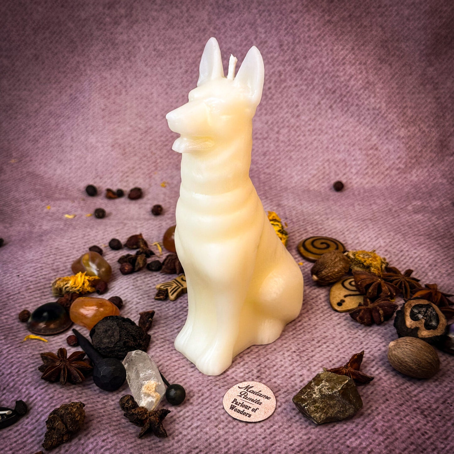 Beeswax Faithful Dog Candle