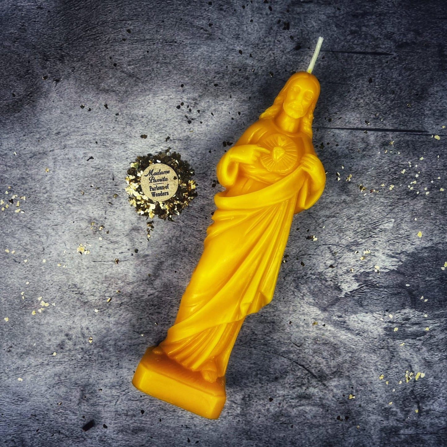 Beeswax Jesus Candle