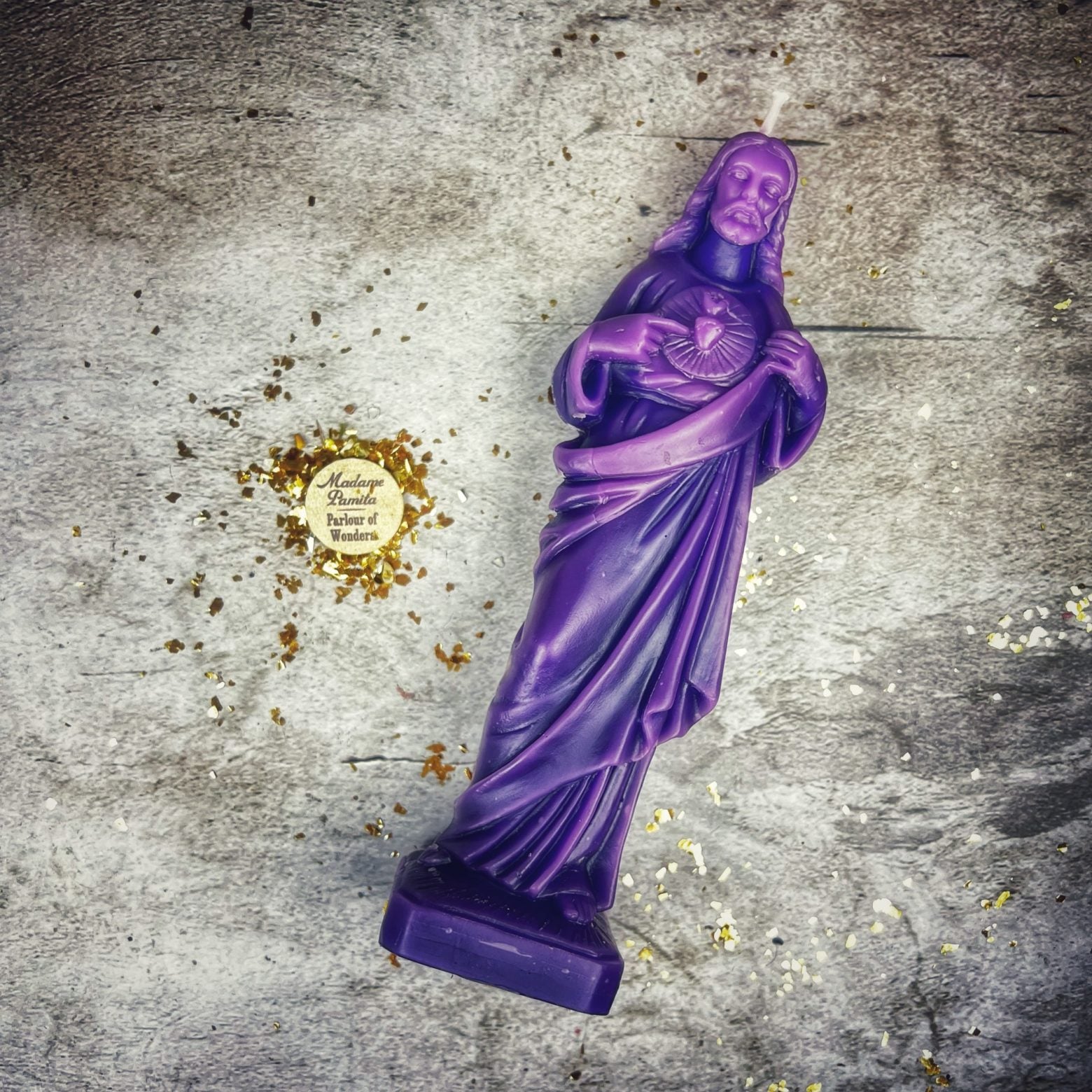 Purple Jesus Candle
