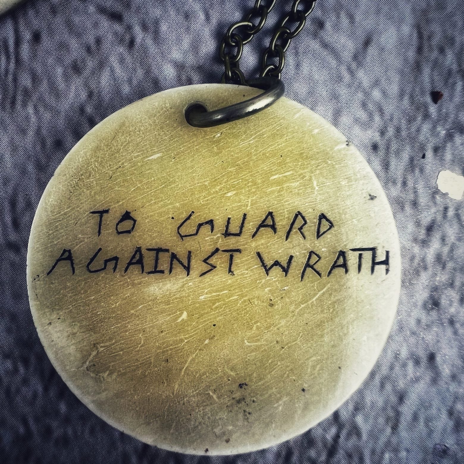 To Guard Against Wrath Bone Charm Necklace