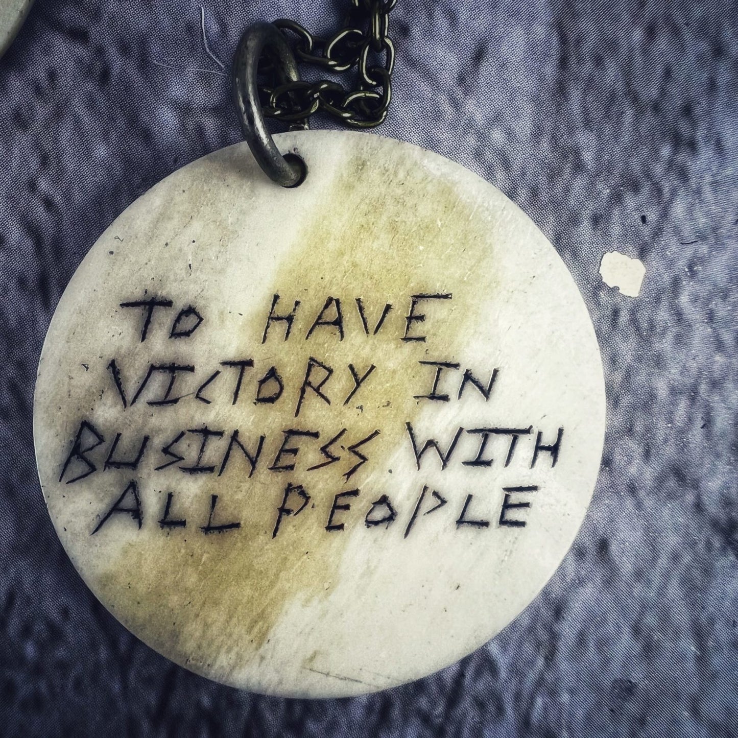 To Have Victory in Business with All People Bone Charm Necklace