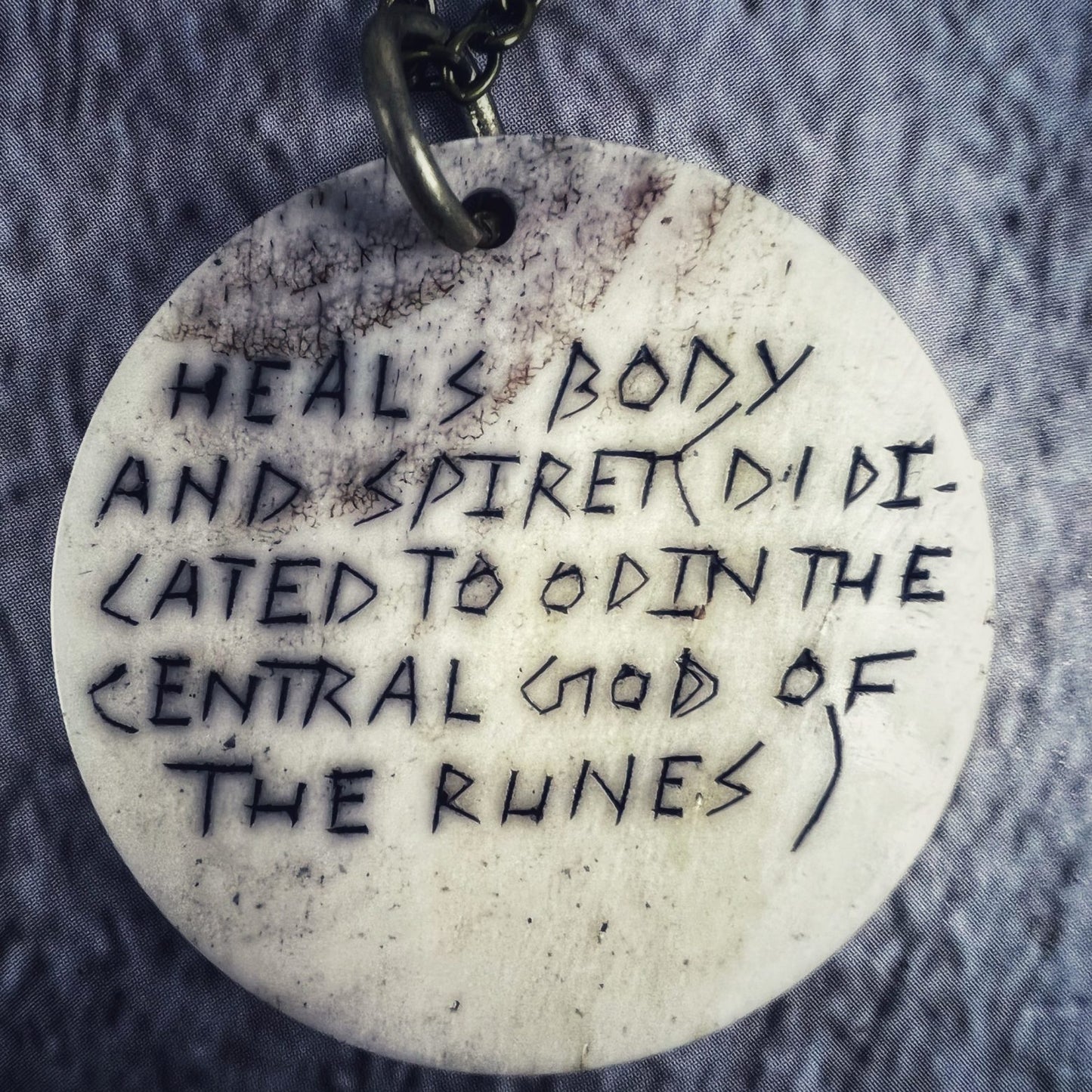 Heals Body and Spirit Bone Charm Necklace