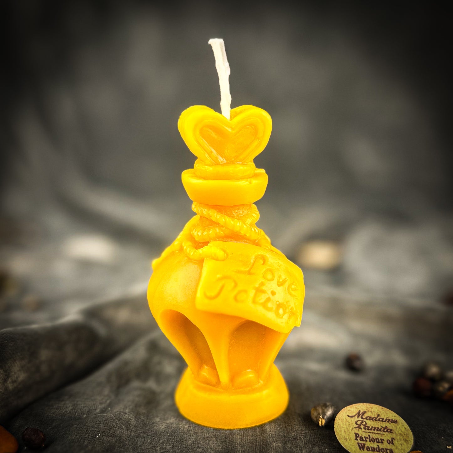 Yellow Love Potion Bottle Candle
