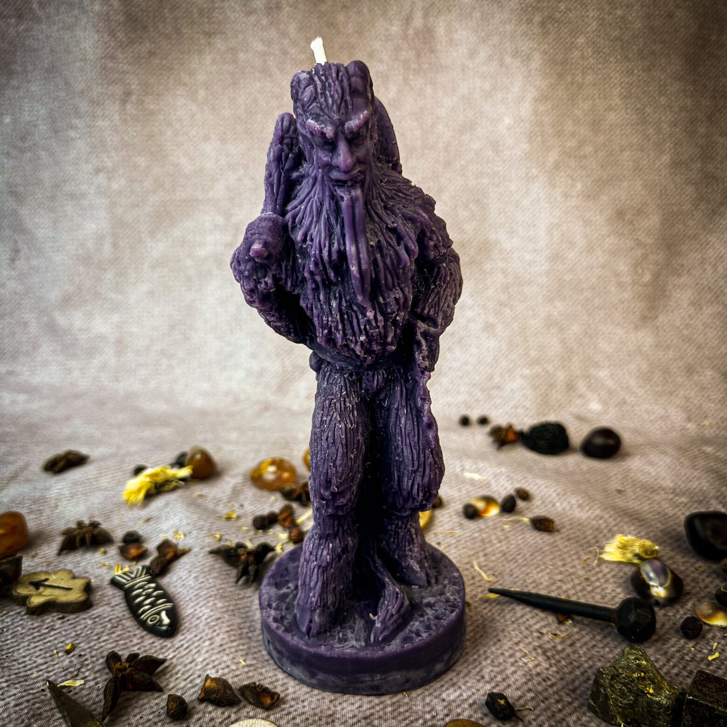 Beeswax Krampus Spell Candle