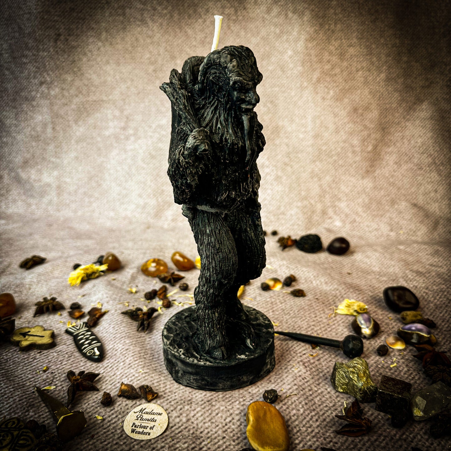 Beeswax Krampus Spell Candle