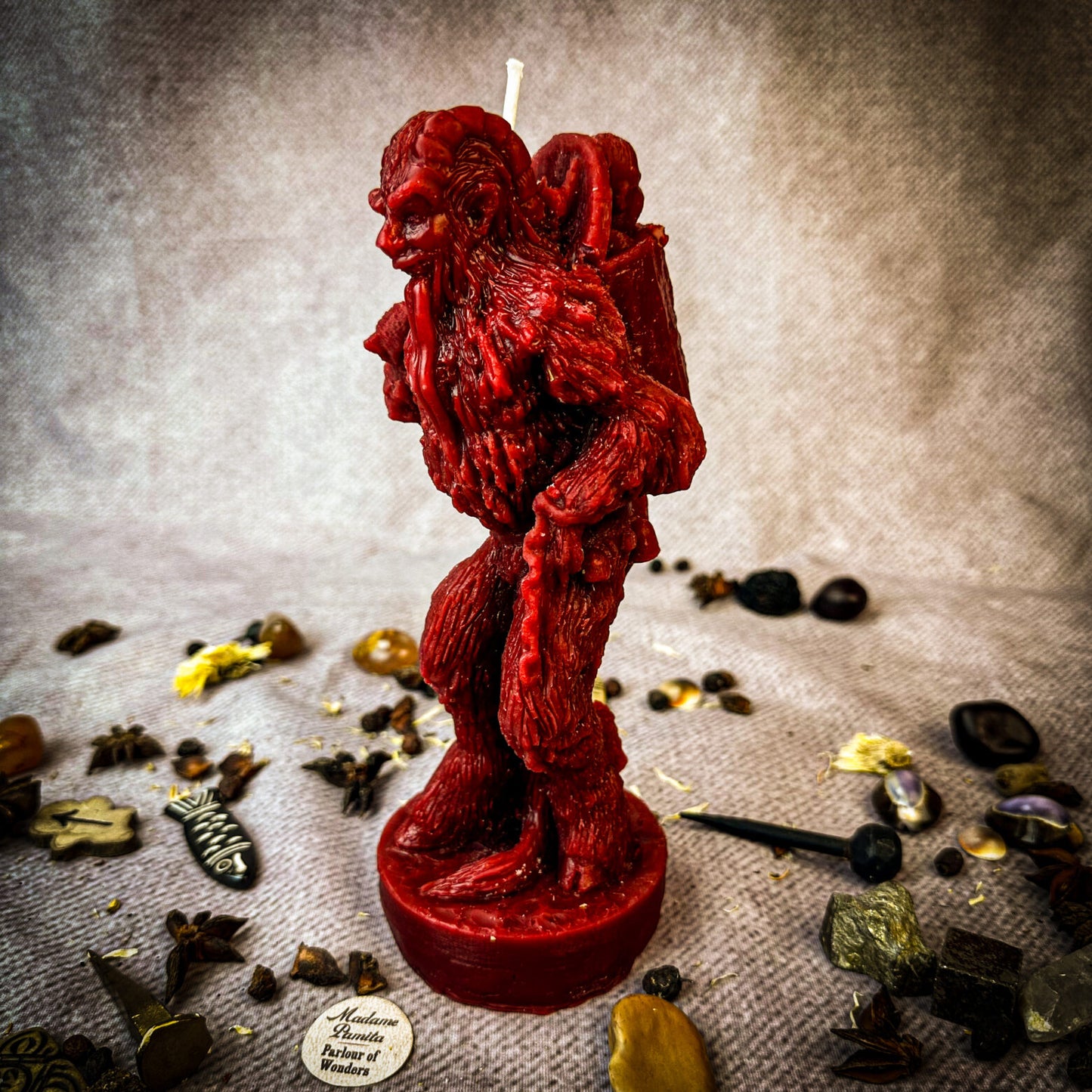 Beeswax Krampus Spell Candle