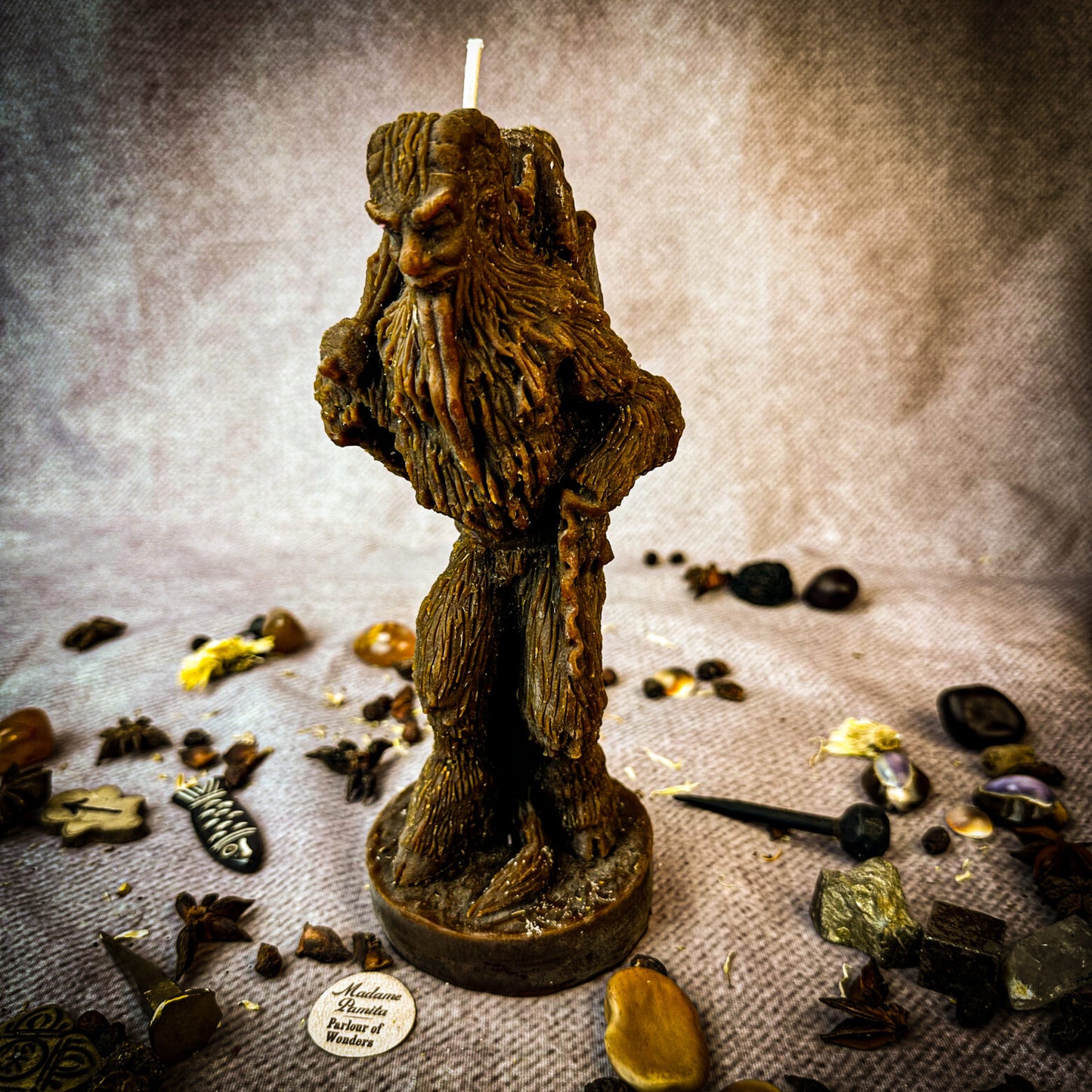 Beeswax Krampus Spell Candle