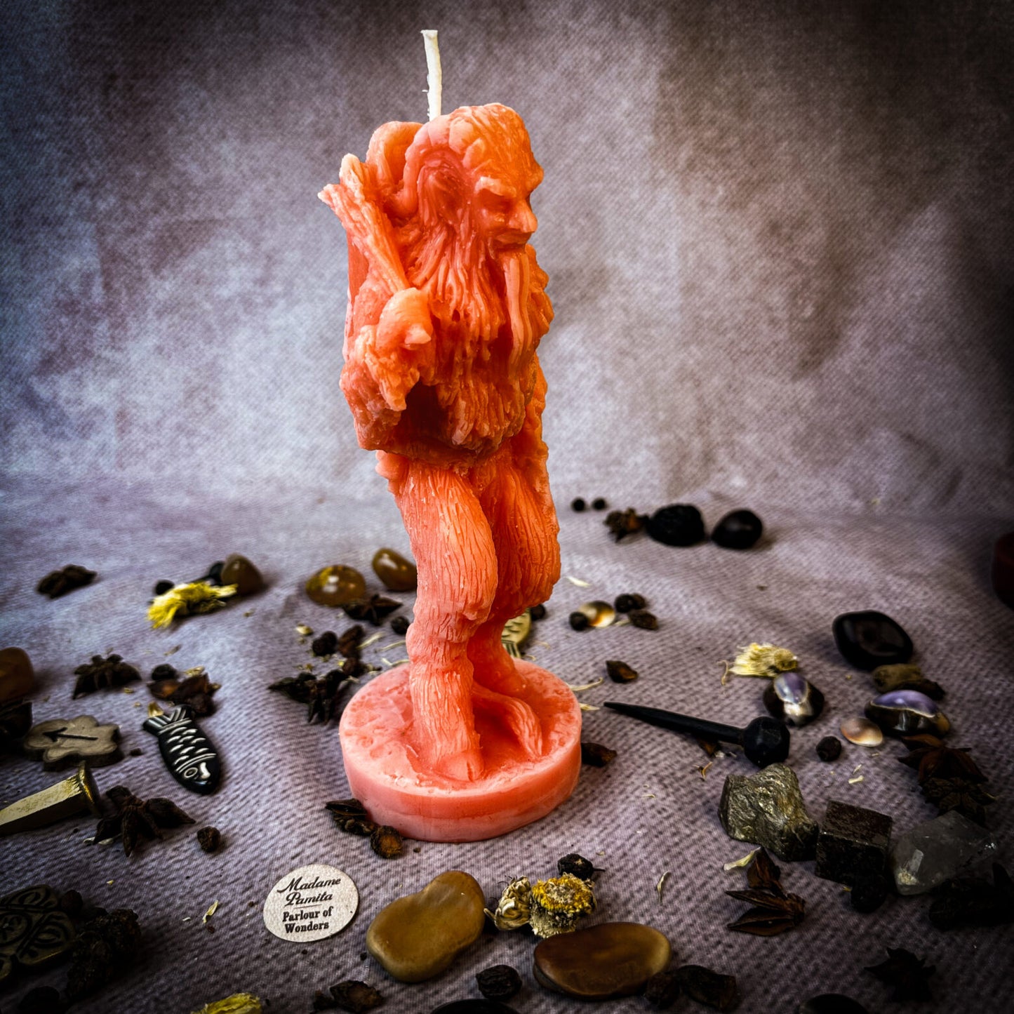 Beeswax Krampus Spell Candle