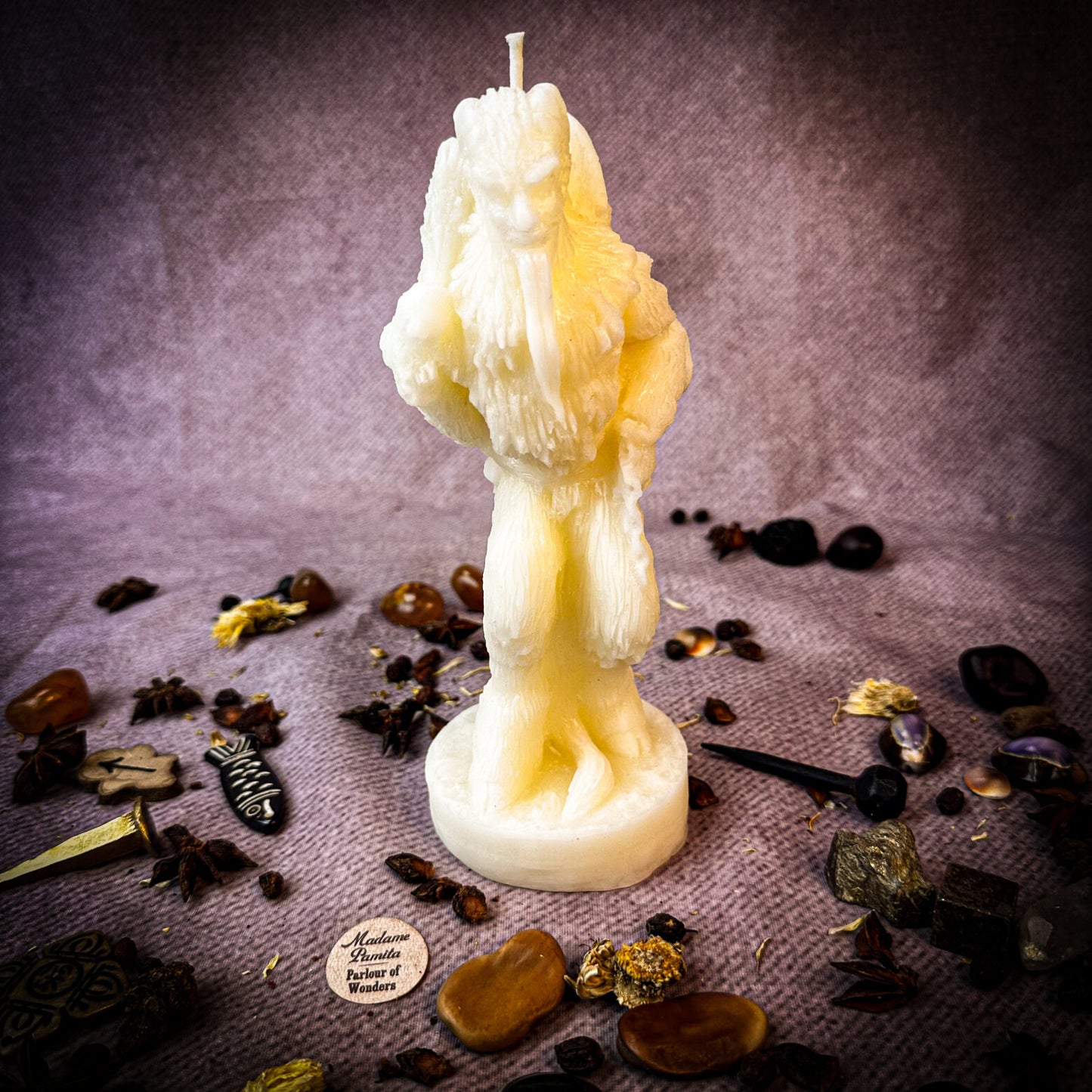 Beeswax Krampus Spell Candle