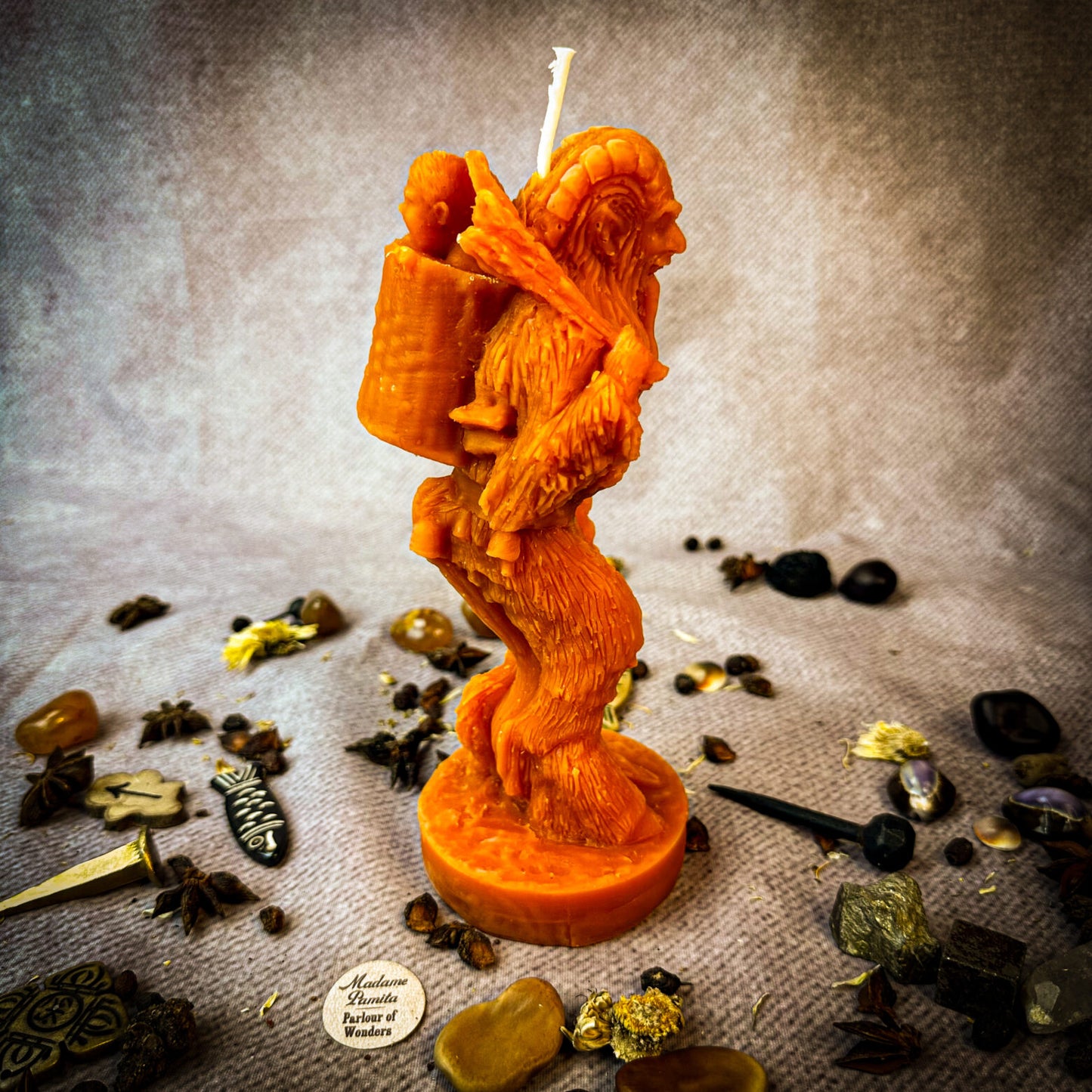 Beeswax Krampus Spell Candle