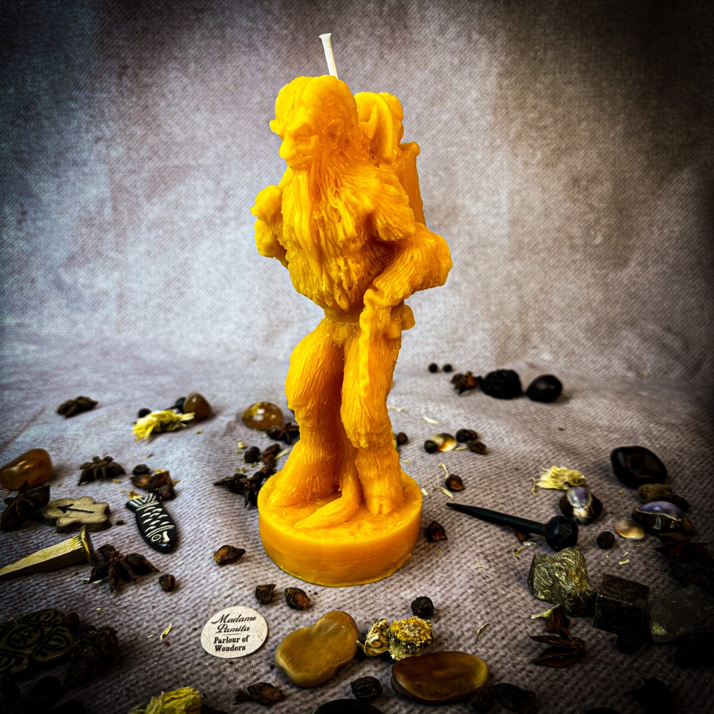 Beeswax Krampus Spell Candle