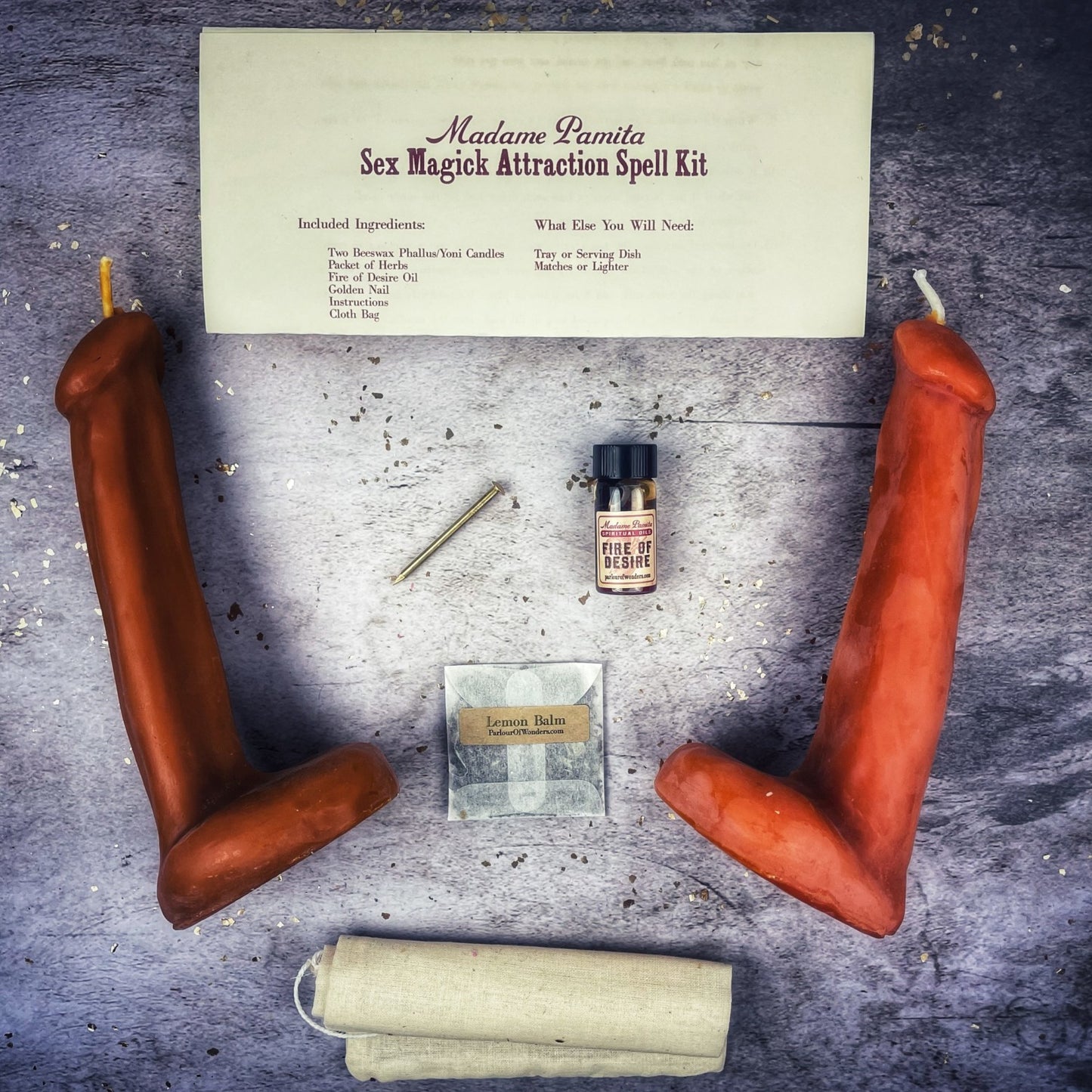 Sex Magick Candle Spell Kit - Phallus/Phallus