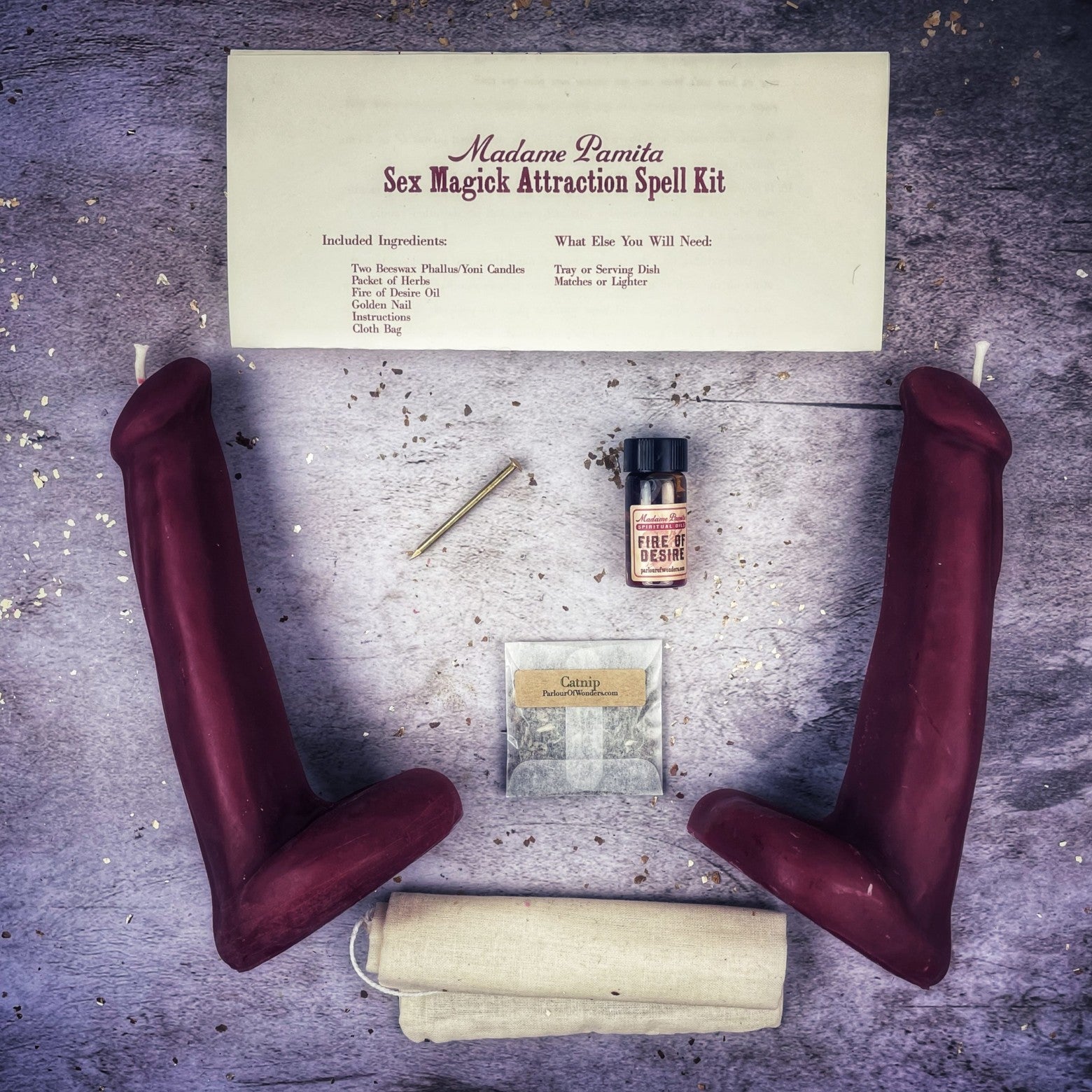 Sex Magick Candle Spell Kit - Phallus/Phallus