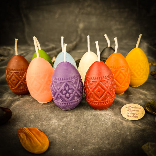Beeswax Rhomb Pysanka Spell Candle - Abundance & Prosperity Magic