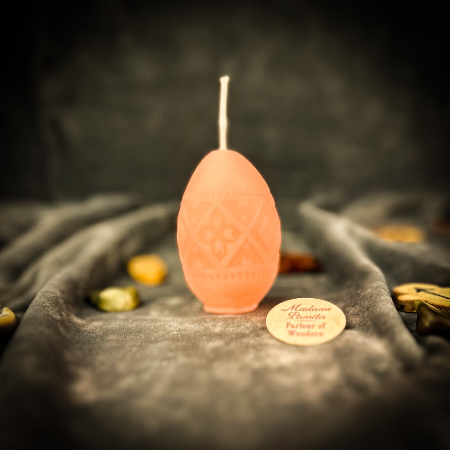 Beeswax Rhomb Pysanka Spell Candle - Abundance & Prosperity Magic