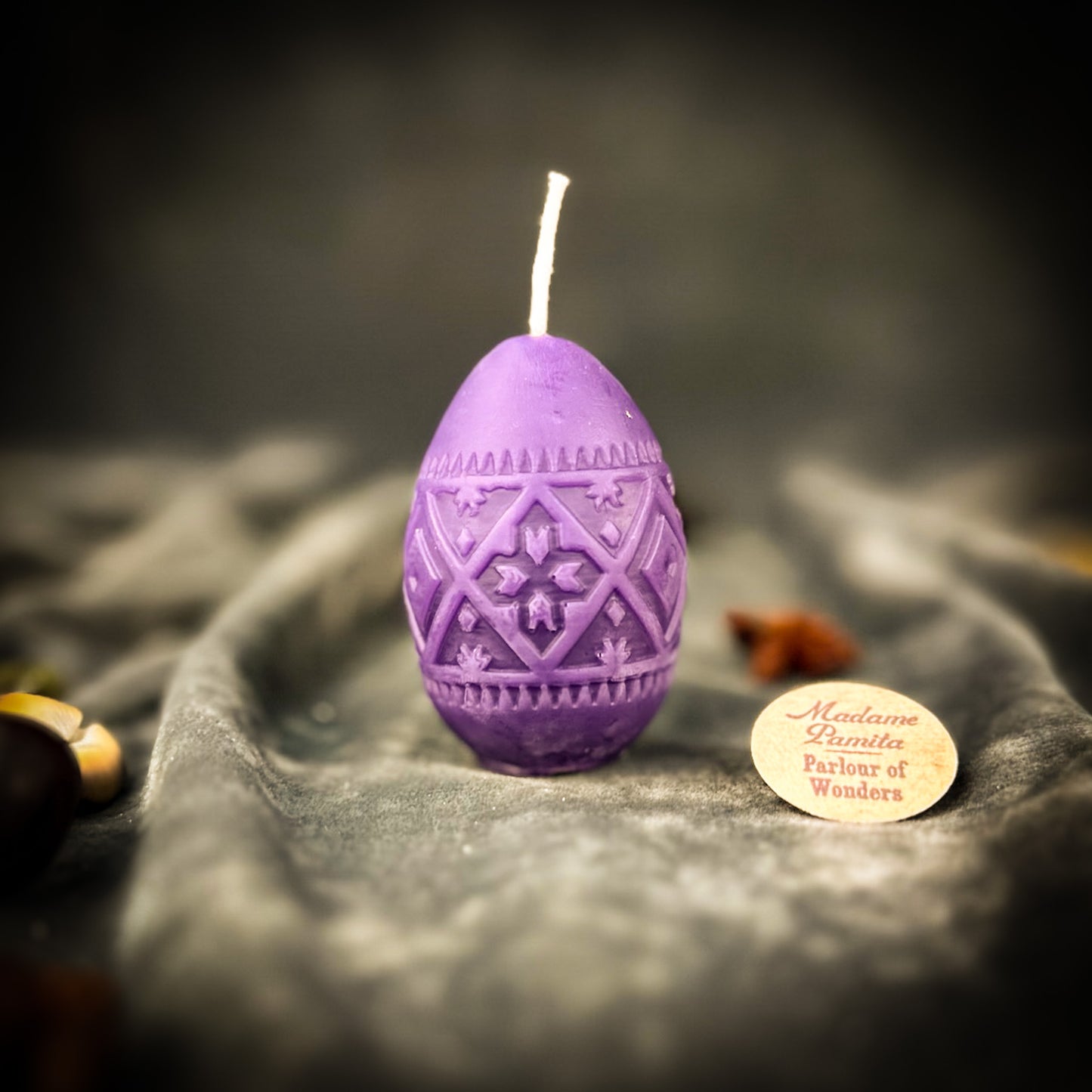 Beeswax Rhomb Pysanka Spell Candle - Abundance & Prosperity Magic