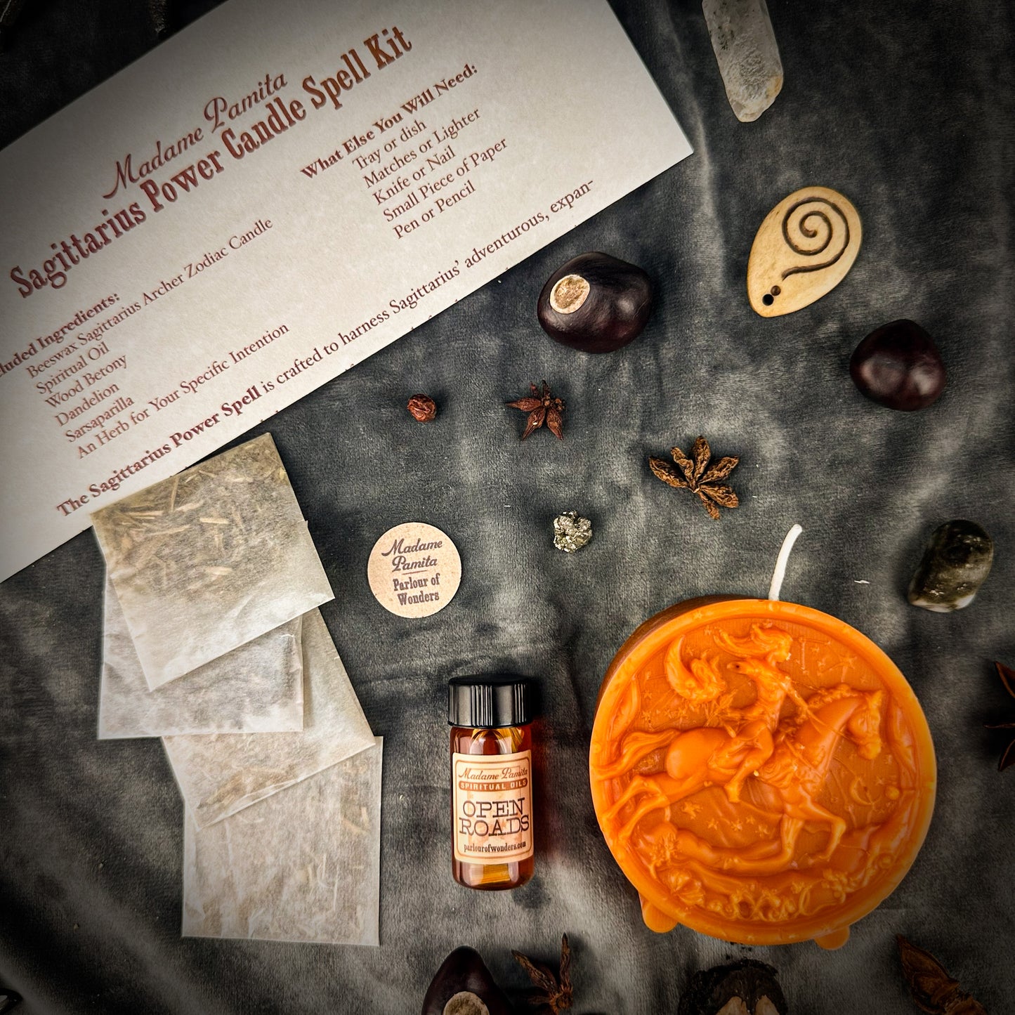 Sagittarius Power Candle Spell Kit - Adventure, Optimism & Wisdom Magic