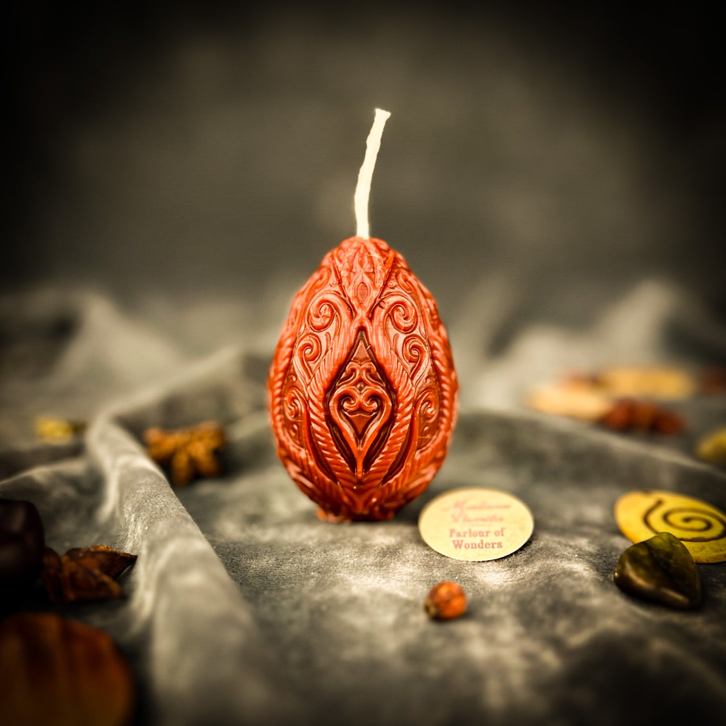 Beeswax Sertse Heart Pysanka Spell Candle - Love & Emotional Healing