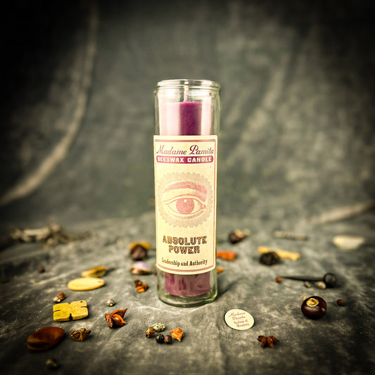 Absolute Power Beeswax Vigil Candle by Madame Pamita - Empowerment and Respect