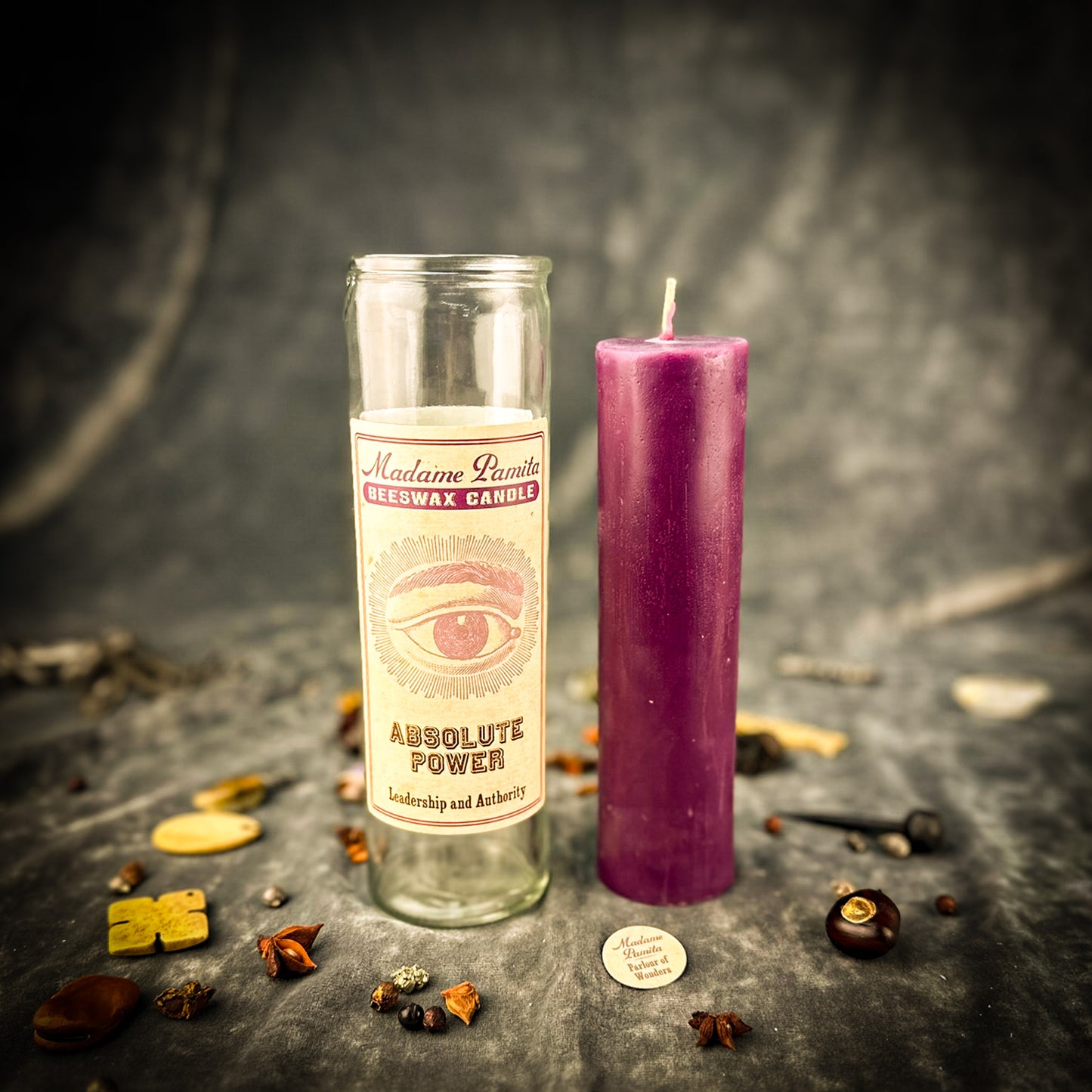 Absolute Power Beeswax Vigil Candle by Madame Pamita - Empowerment and Respect