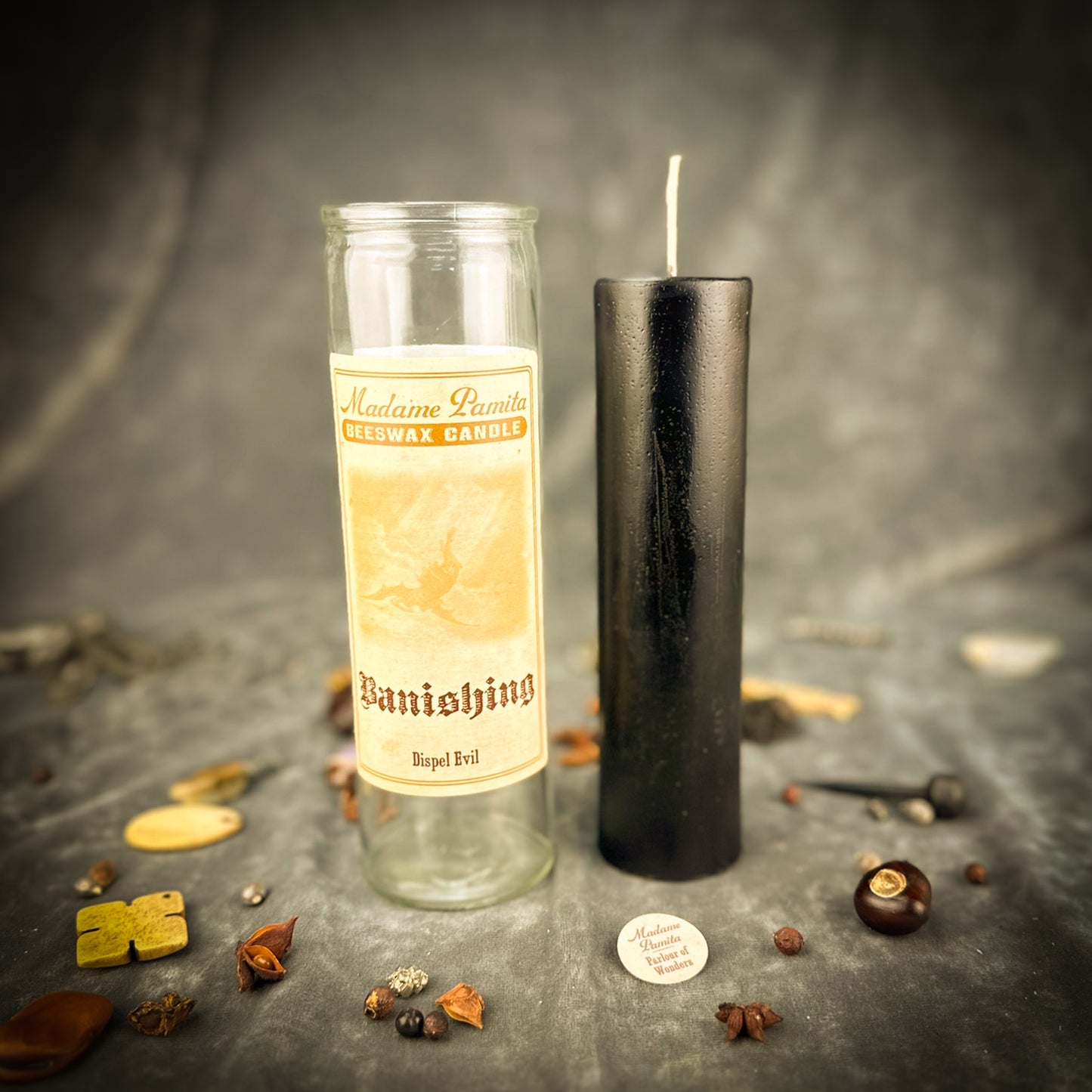 Banishing Beeswax Vigil Candle by Madame Pamita - Remove Negativity & Unwanted Influences