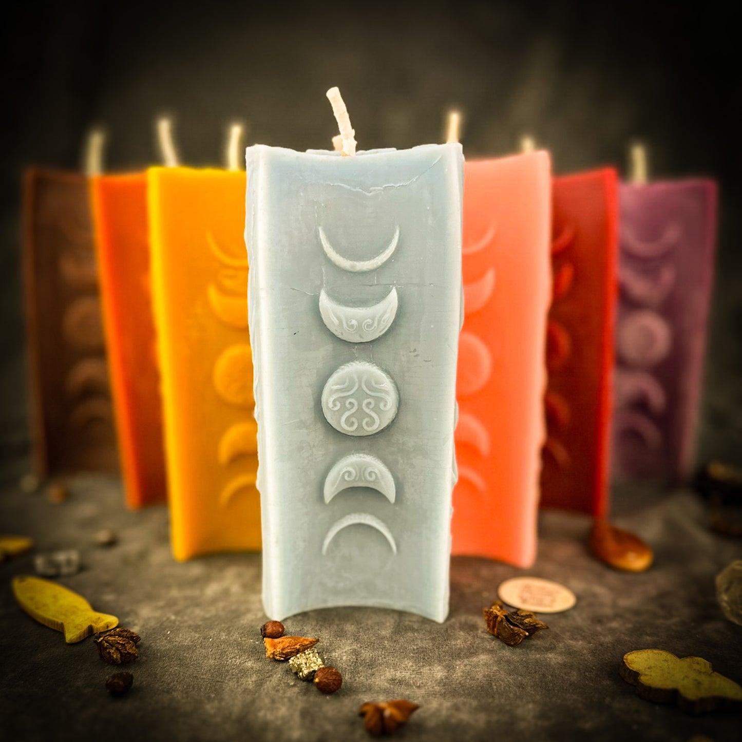 Beeswax 30 Day Moon Phase Spell Candle