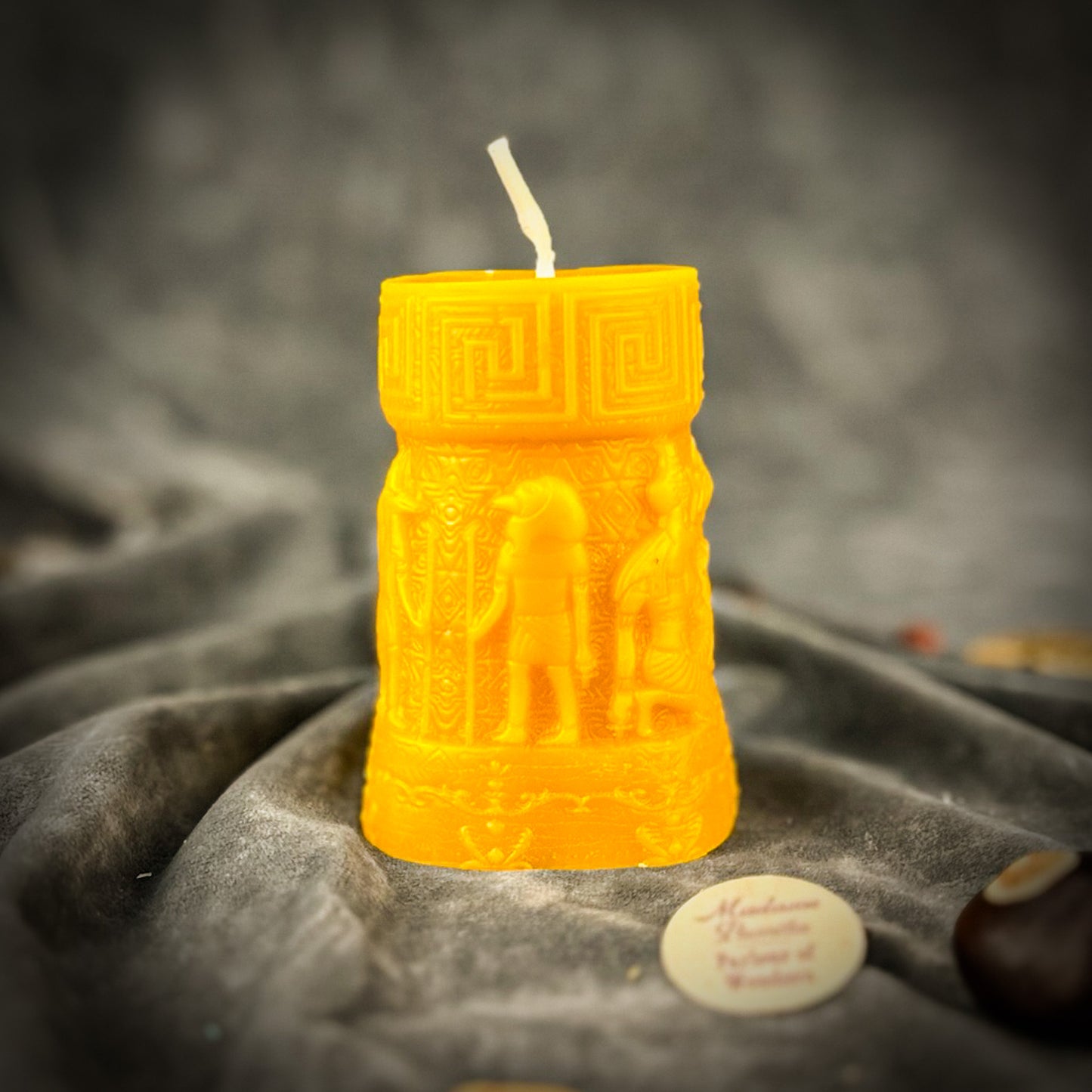 Anubis and Horus Spell Candle Yellow