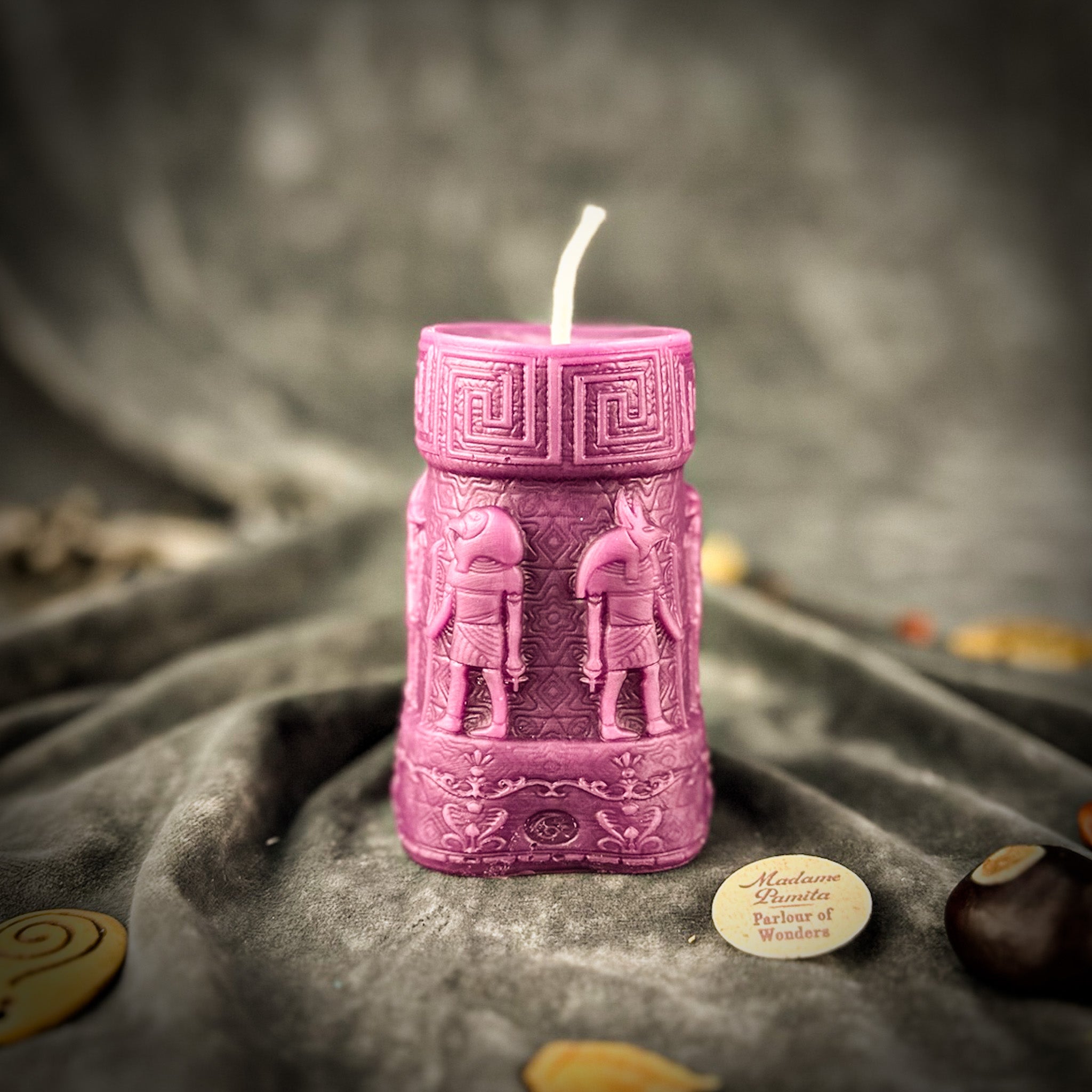 Beeswax Anubis and Horus Egyptian Pillar Spell Candle - Parlour of Wonders