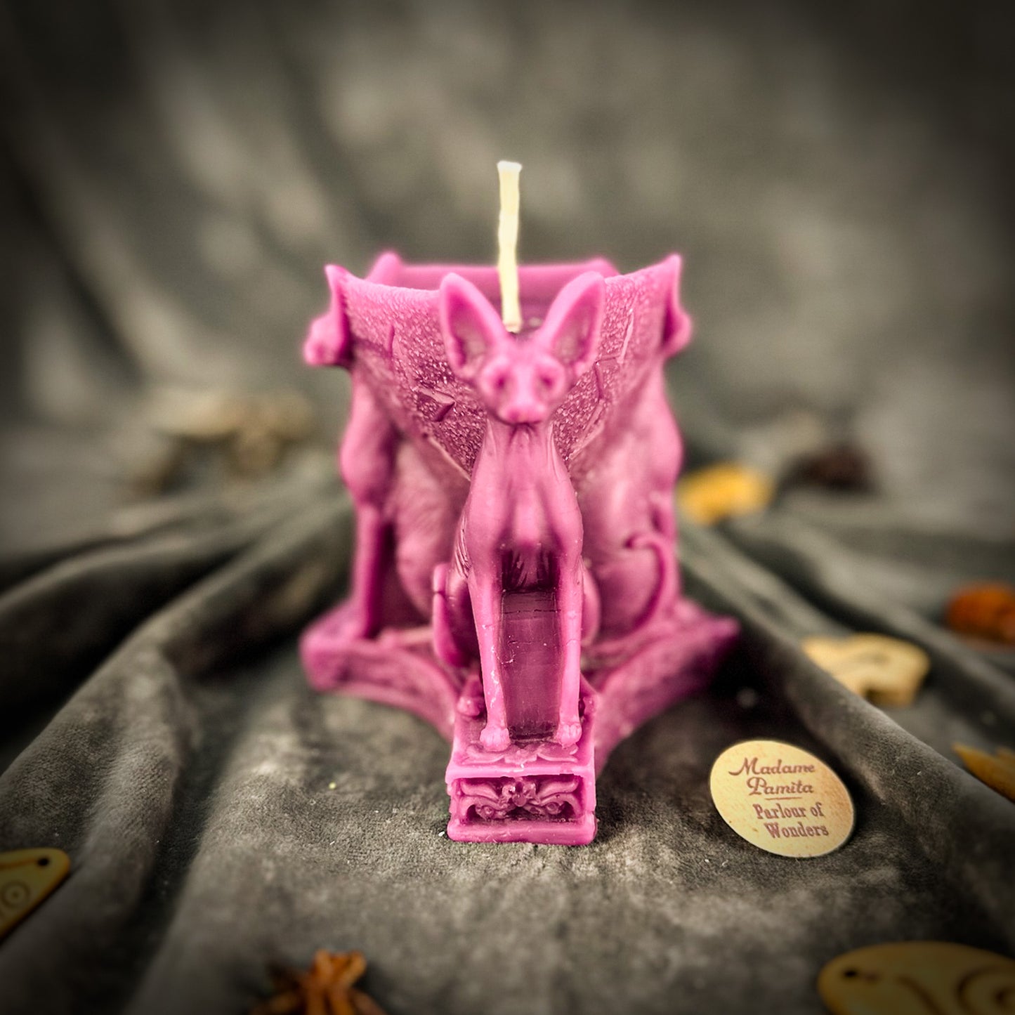 Purple Bastet Candle