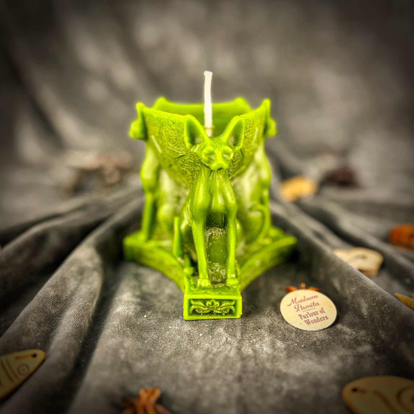 Green Bastet Candle 
