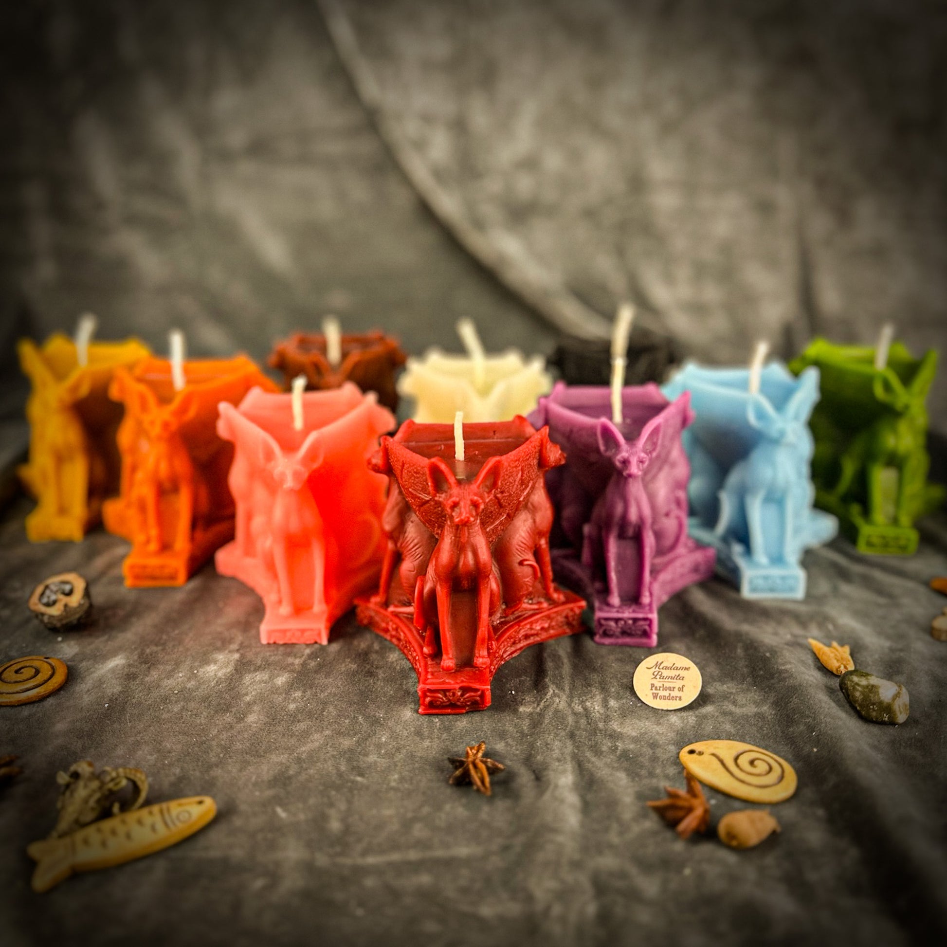 Beeswax Bastet Triple Protection Spell Candle