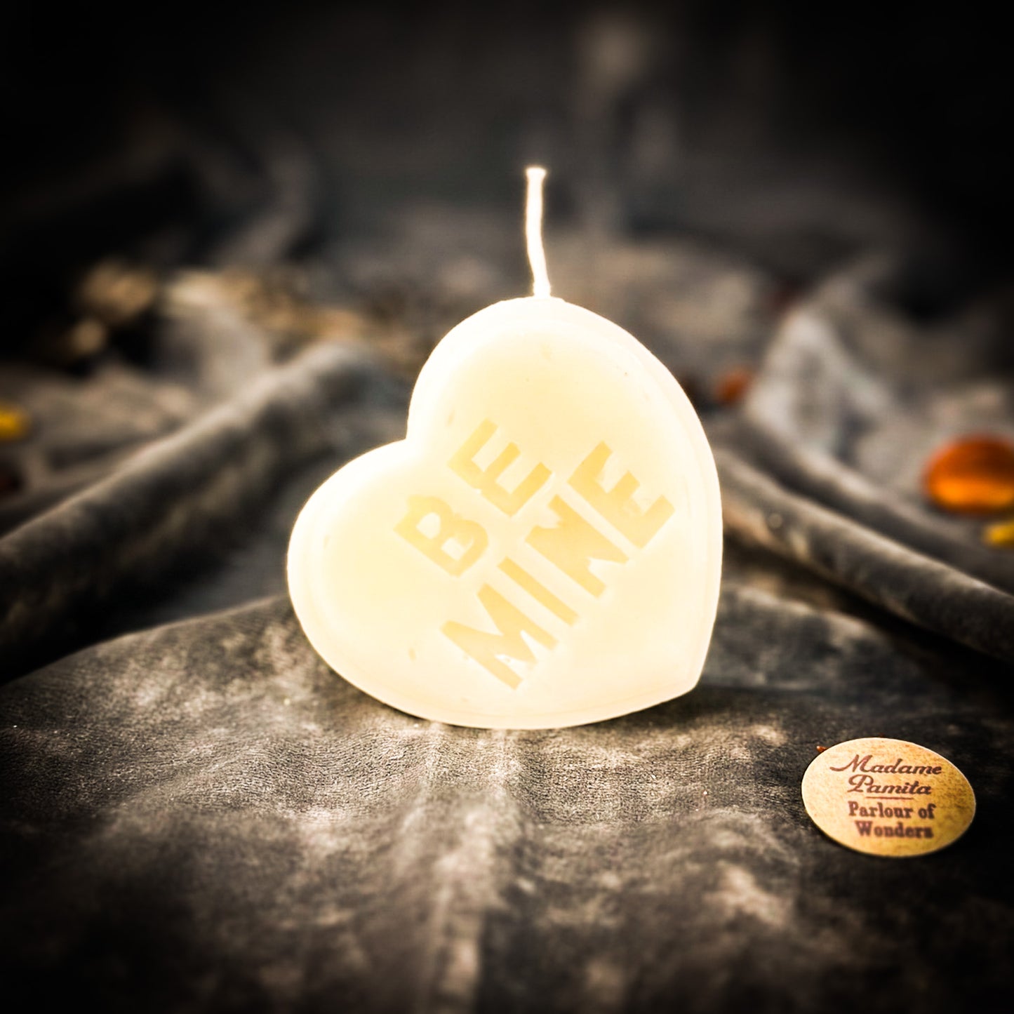 White Beeswax Be Mine Candle