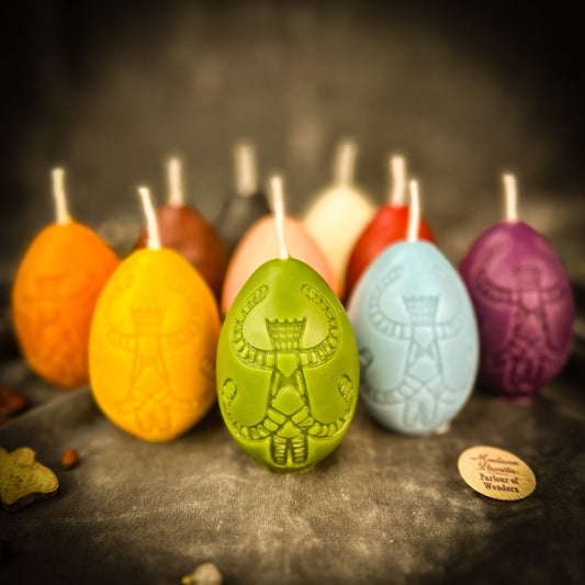 Beeswax Berehynia Mother Goddess Pysanka Spell Candle - Divine Feminine Magic