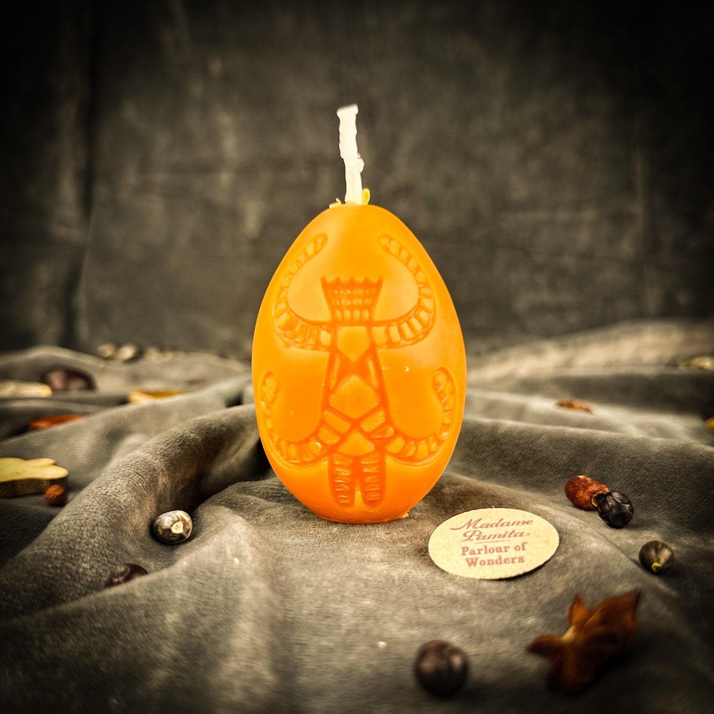 Beeswax Berehynia Mother Goddess Pysanka Spell Candle - Divine Feminine Magic