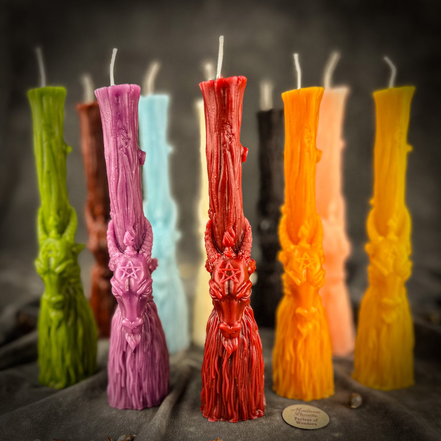 Beeswax Sacred Goat Broom Spell Candle