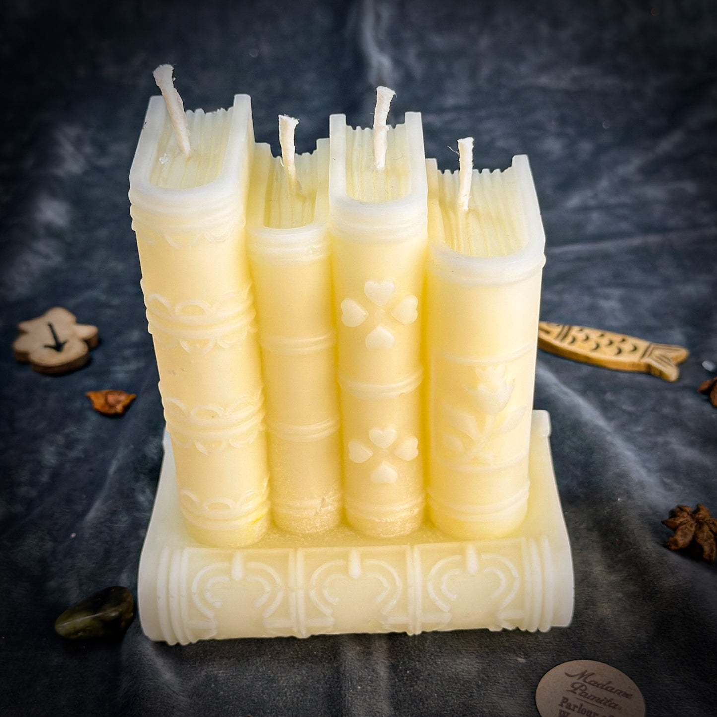 White Books of Magic Spell Candle 