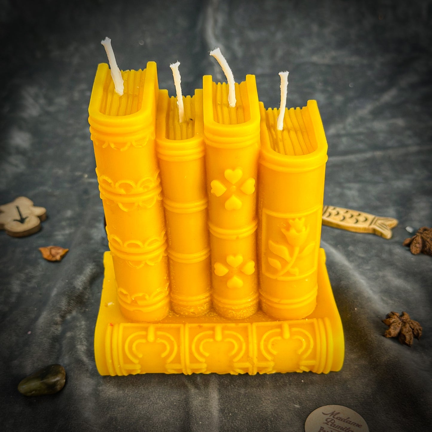 Books of Magic Candle Yellow