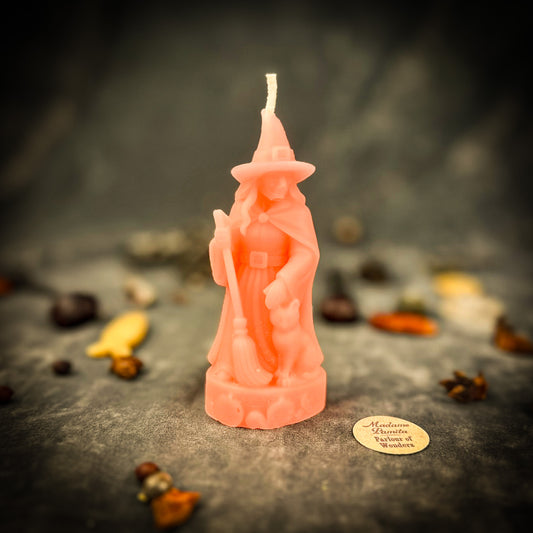 Pink Crone Witch Candle