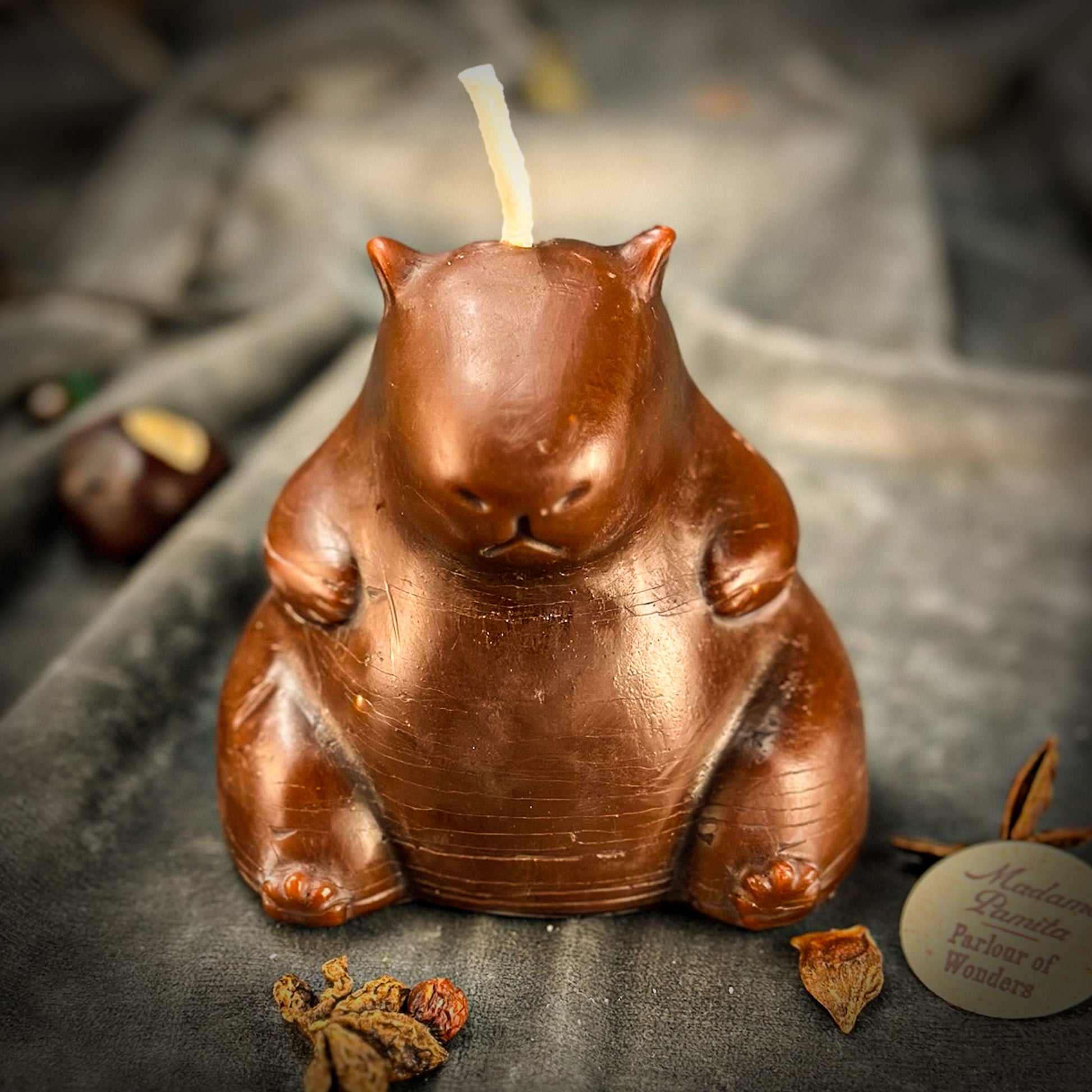 Brown Capybara Candle 