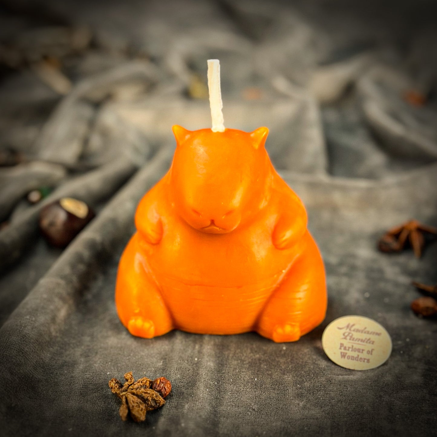 Orange Capybara Candle