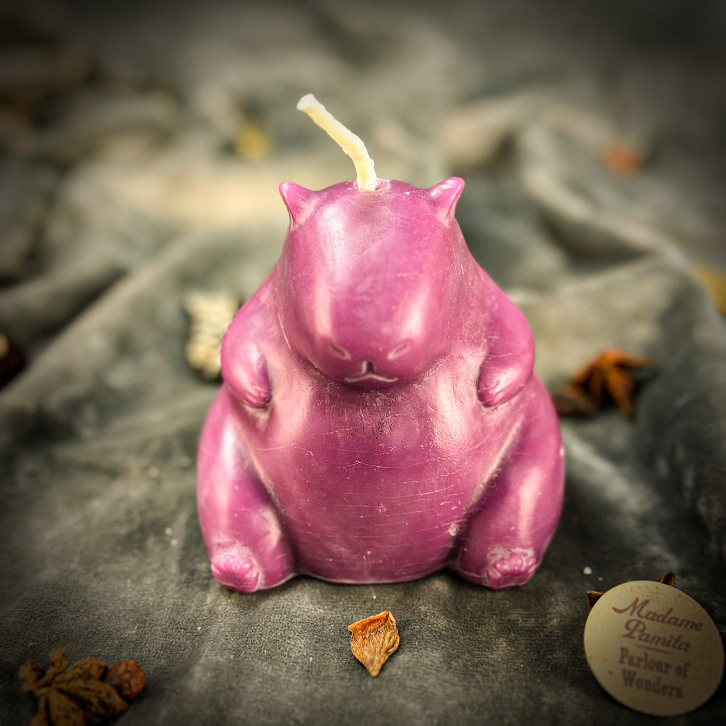 Purple Capybara Candle