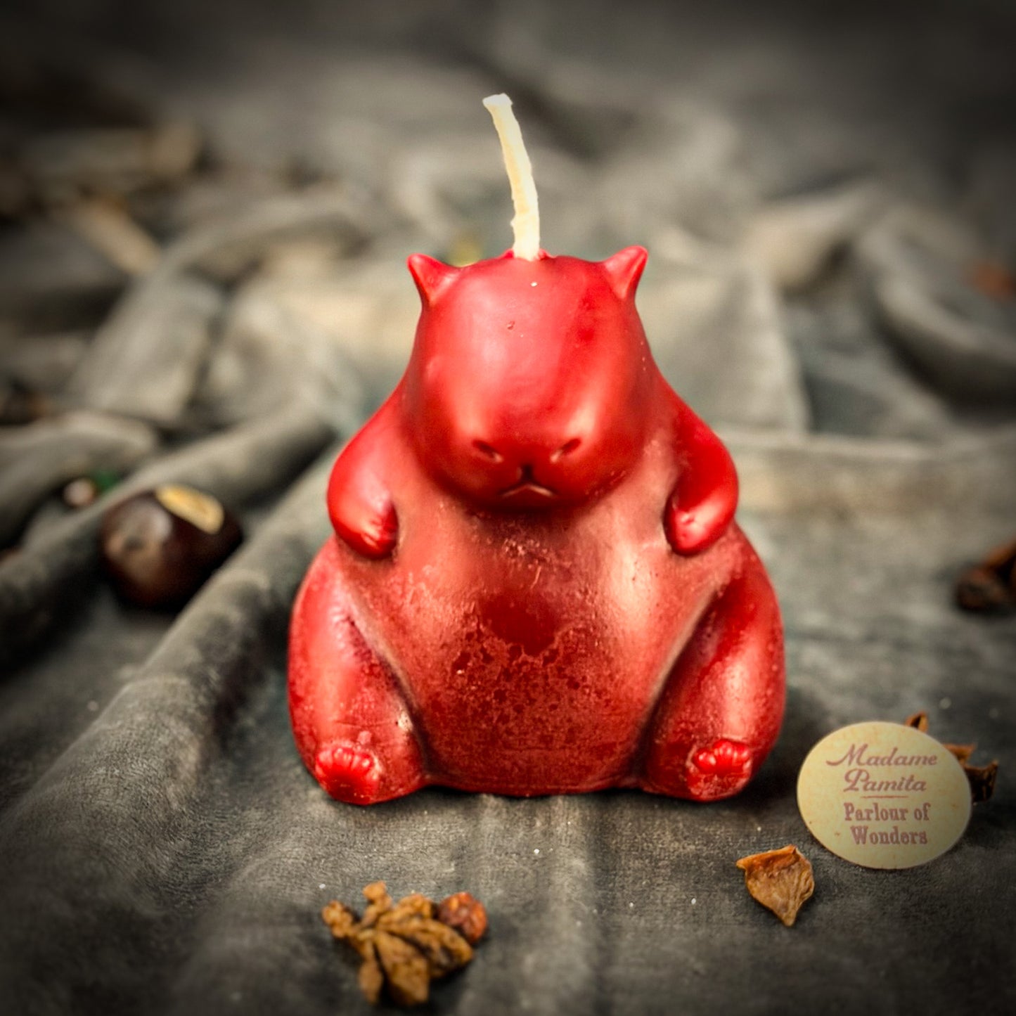 Cuddly Capybara Candle Red 