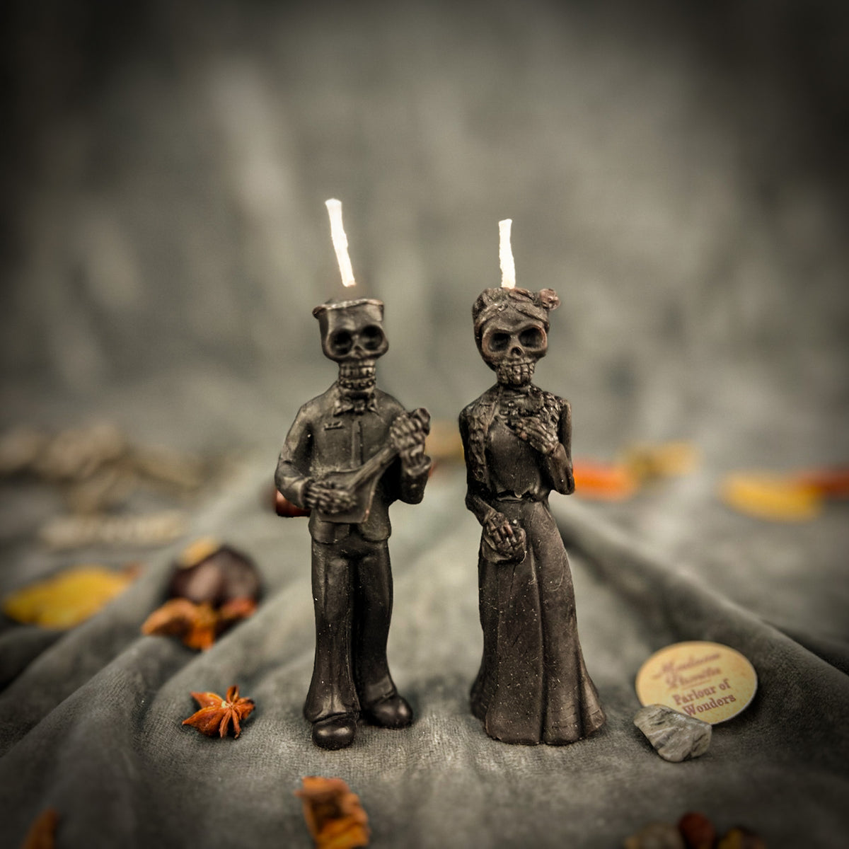 Black Beeswax Dia de Los Muertos Spell Candle Set 