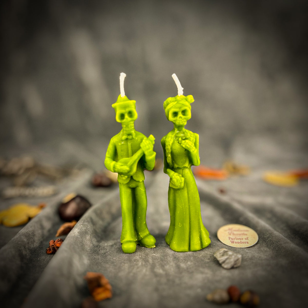 Green Dia de Los Muertos Spell Candle Set 