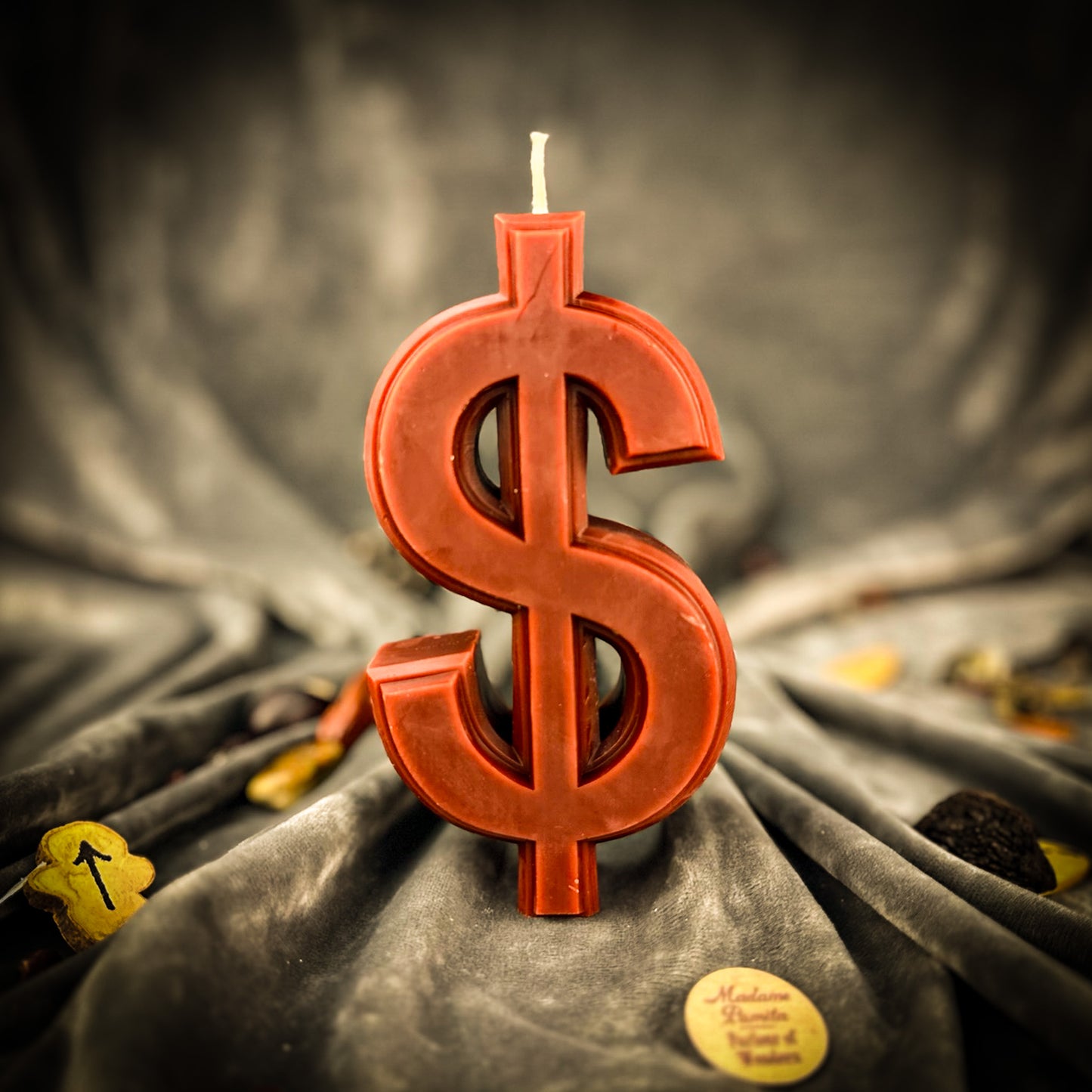 Brown Dollar Sign Spell Candle