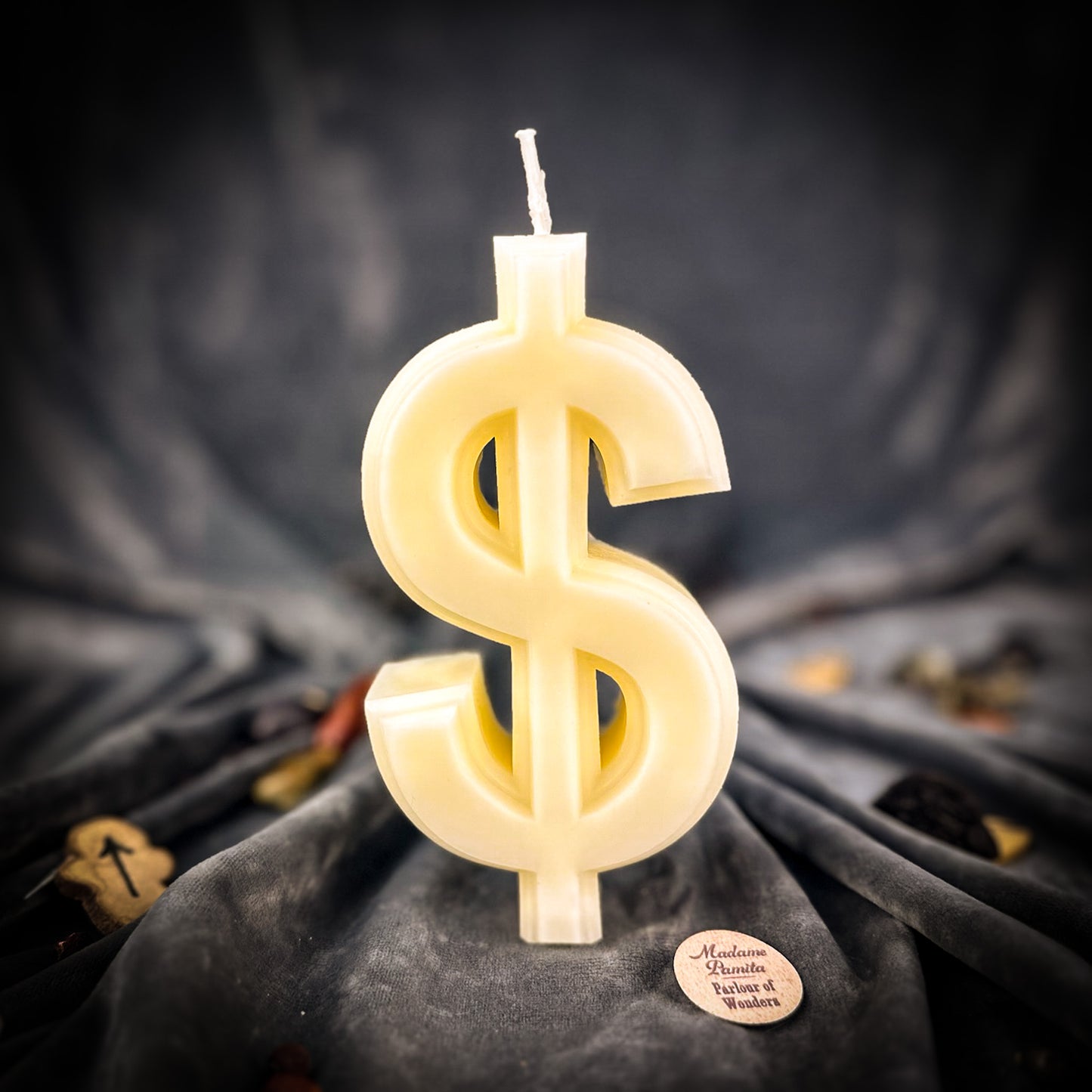 Beeswax White Dollar Sign 